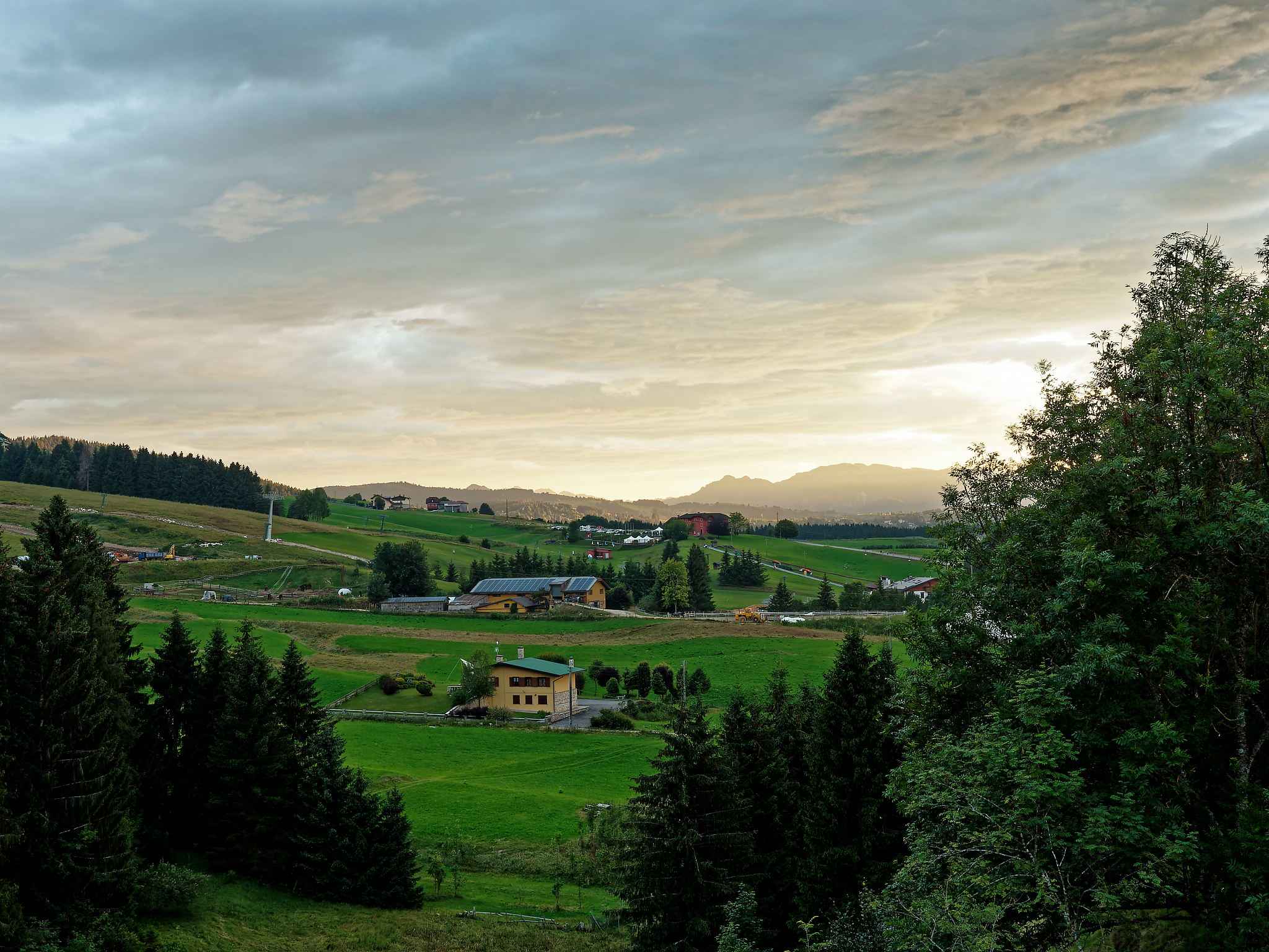 Sunset from the terrace of the hotel