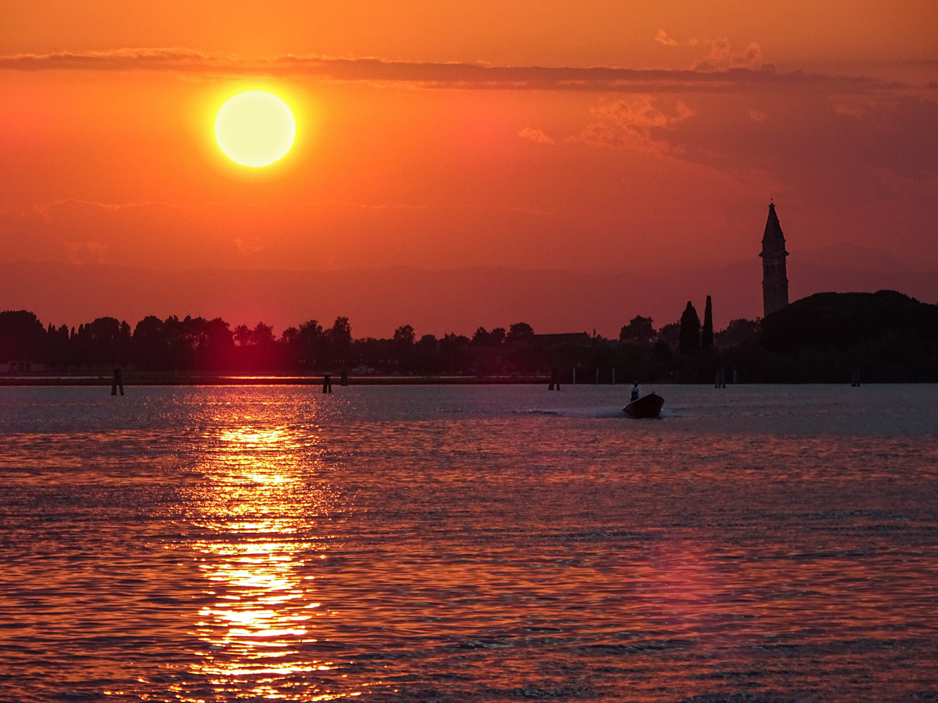 The sunset of Burano