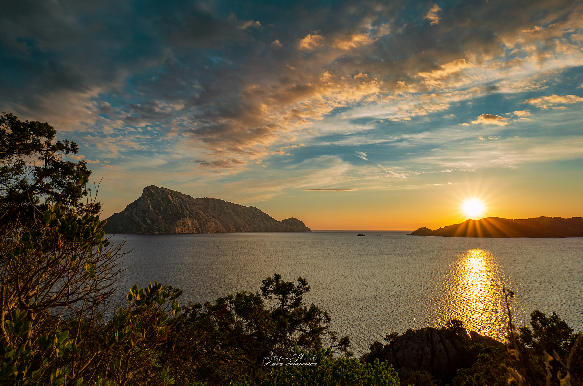 Sunrise at Punta Molara with Tavolara in the background