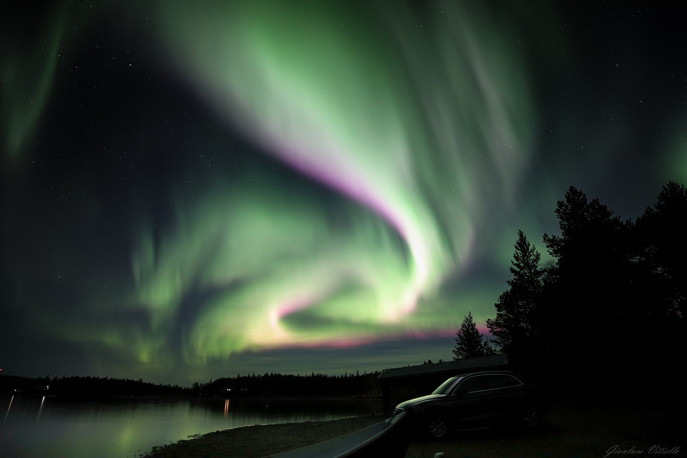 Aurora Boreale in a Jukkasjarvi