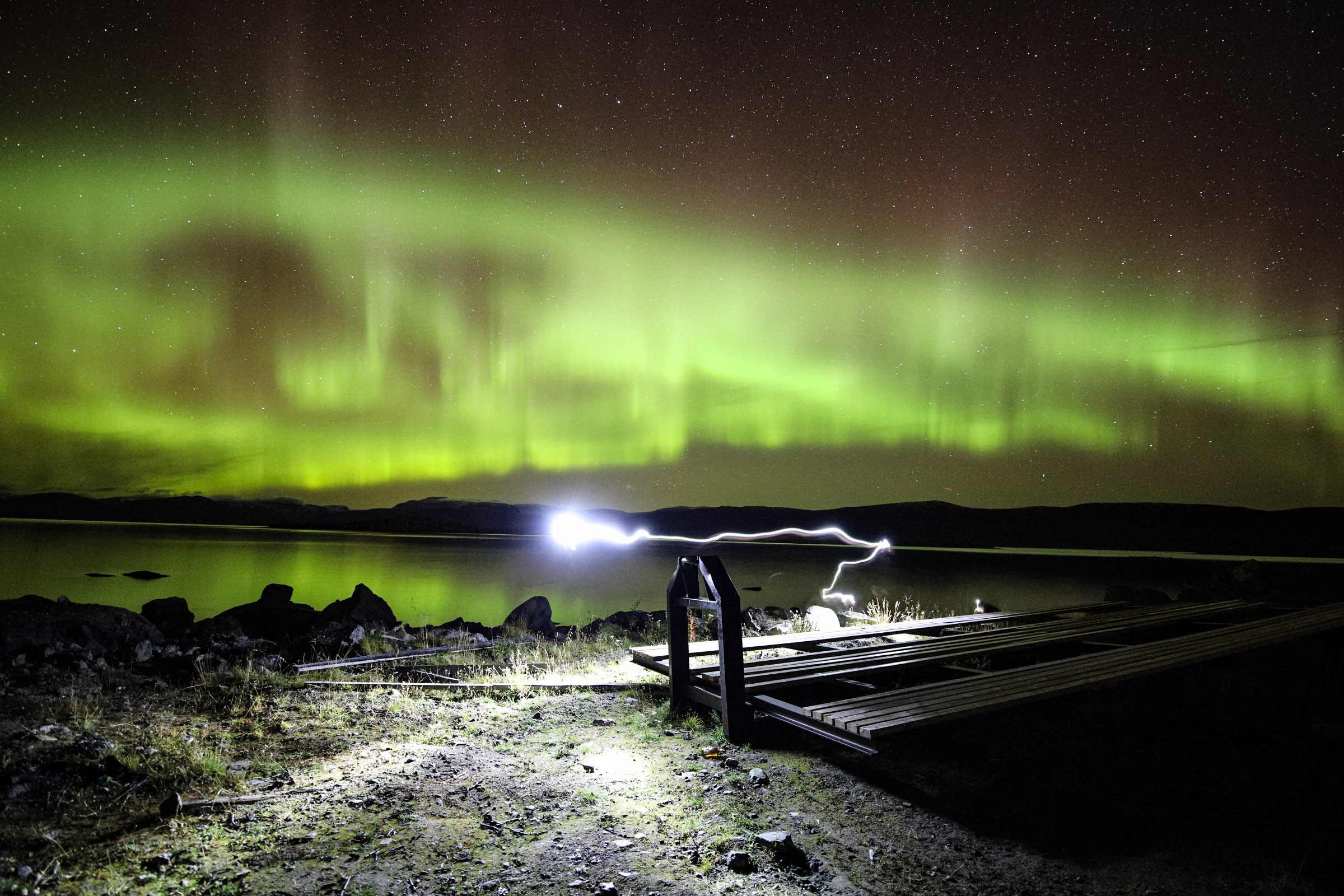 Aurora Boreale, Tornetrask Lake, Abisko
