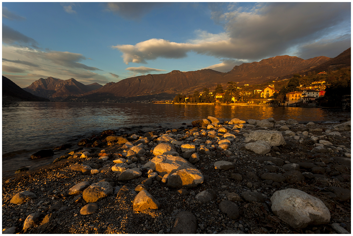 sunset over Lake Iseo