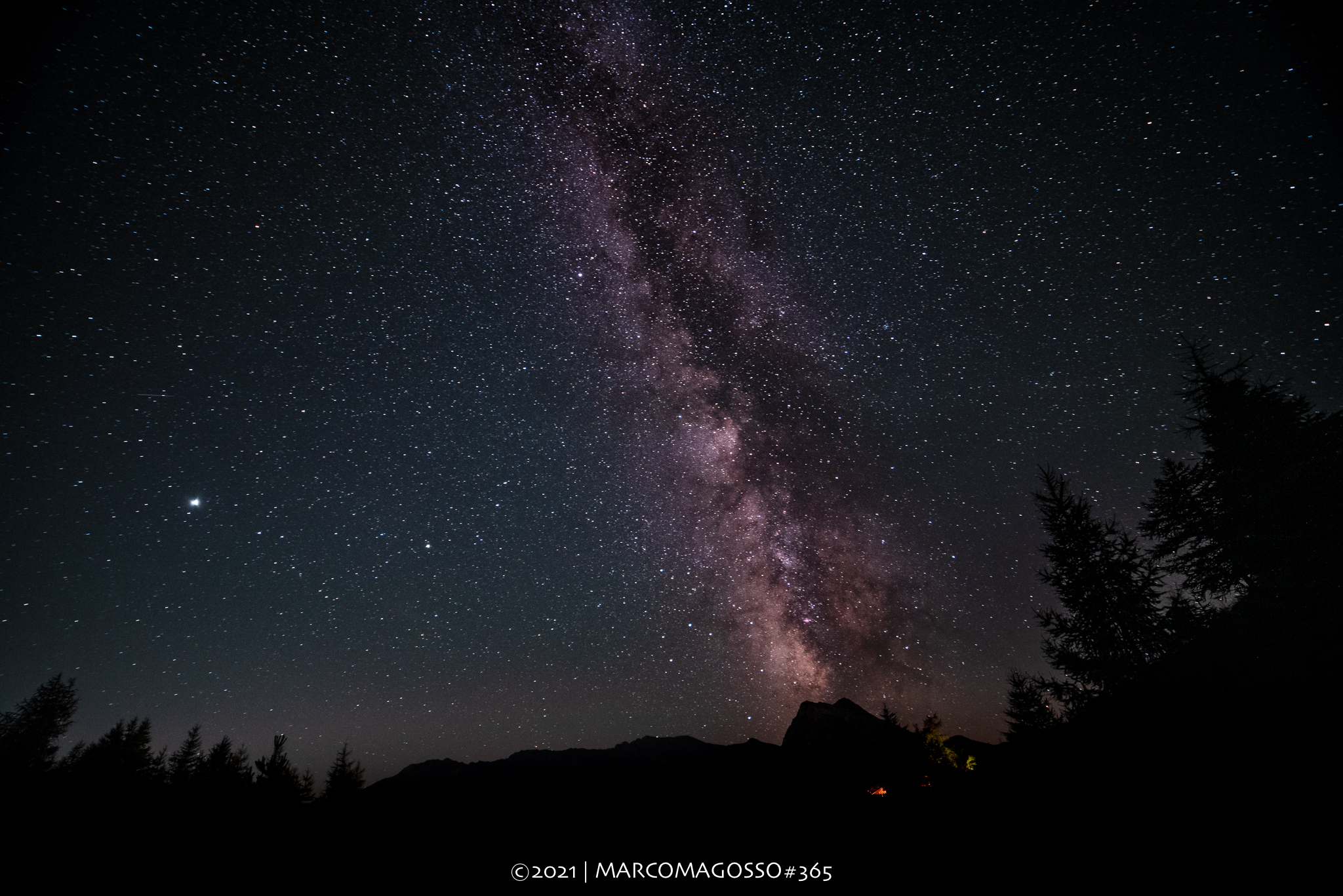 Milky Way from frog lake