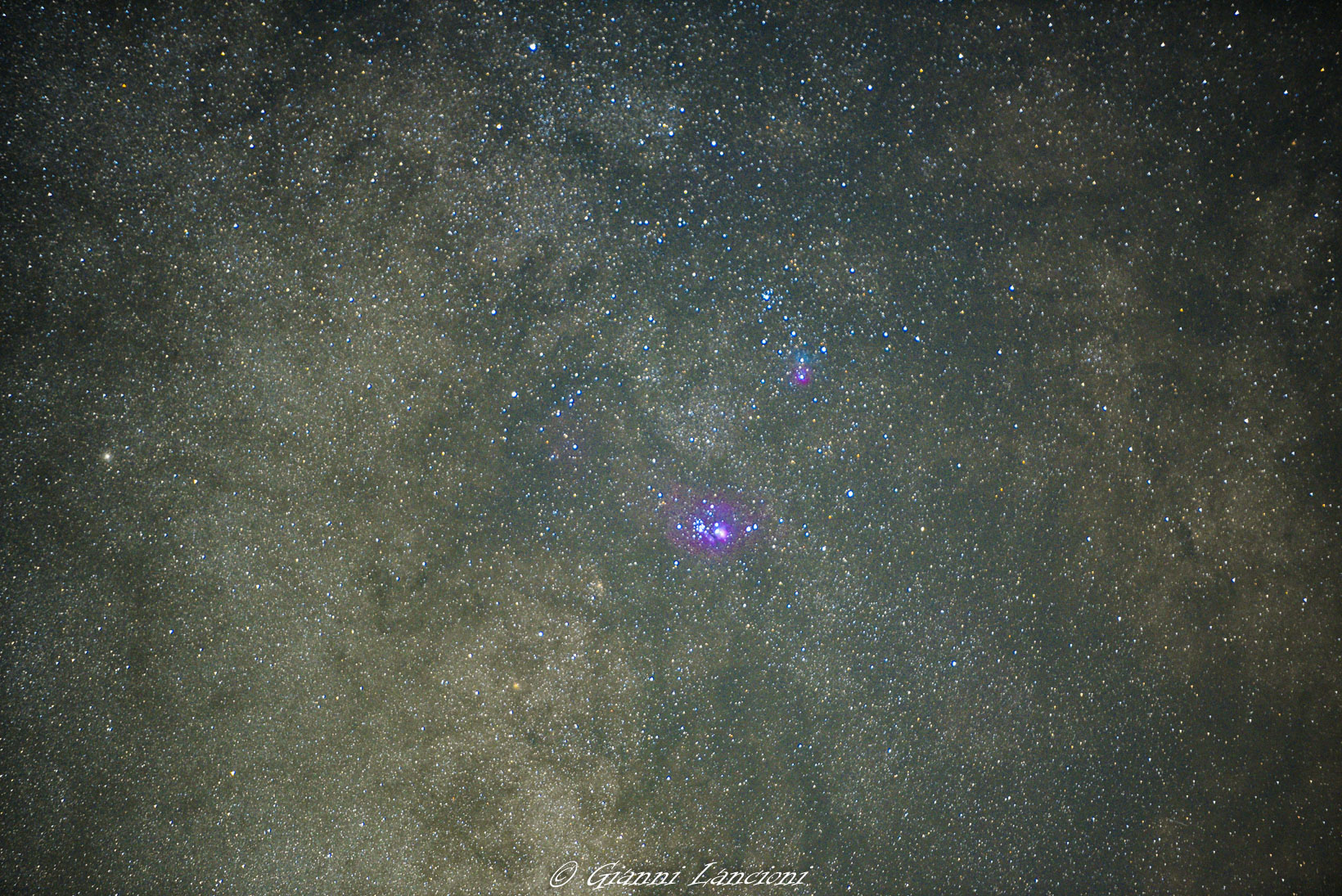 Nebulose Laguna e Trifida nel Sagittario