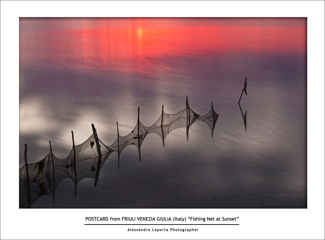Fishing Net at Sunset