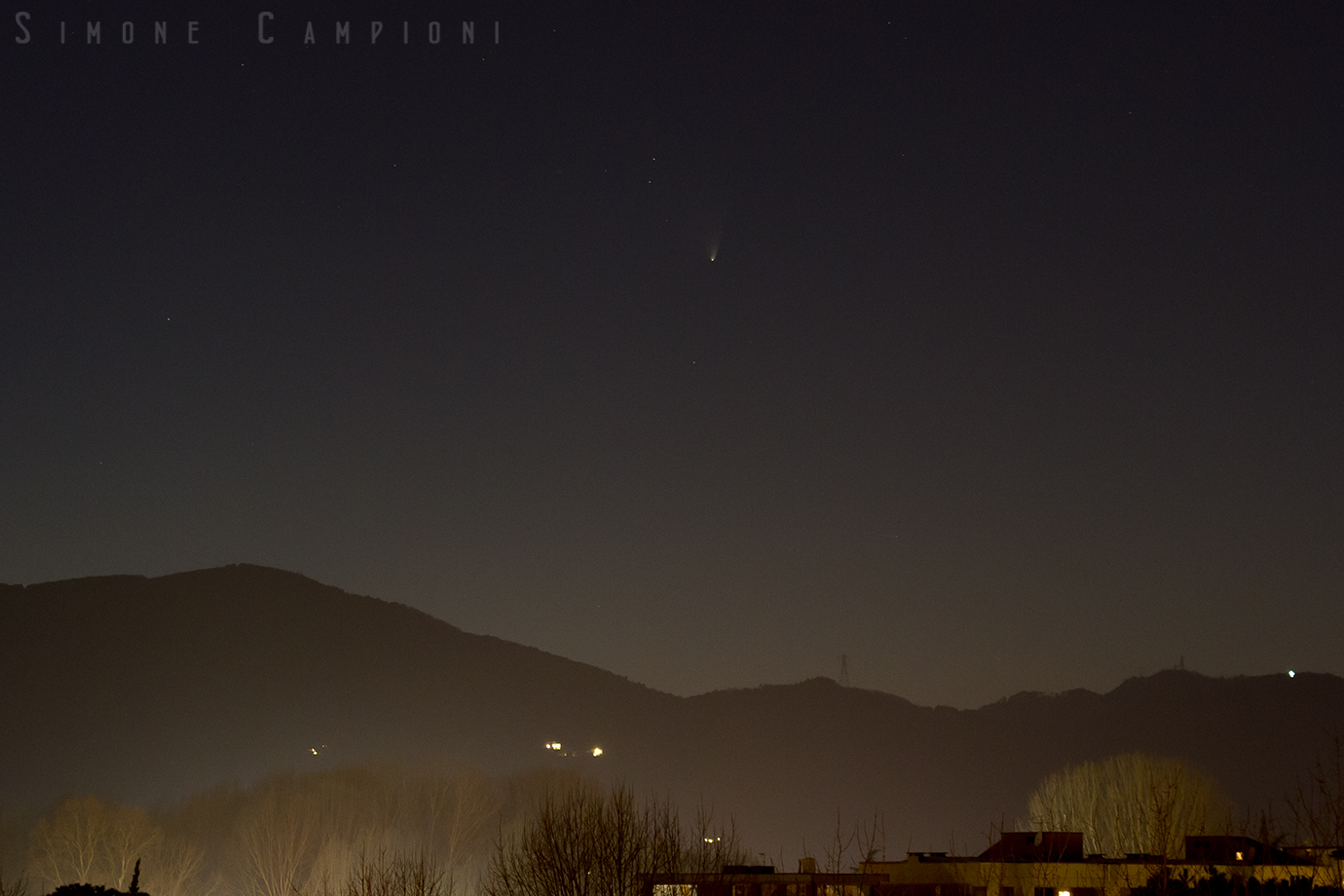 The comet Panstarrs