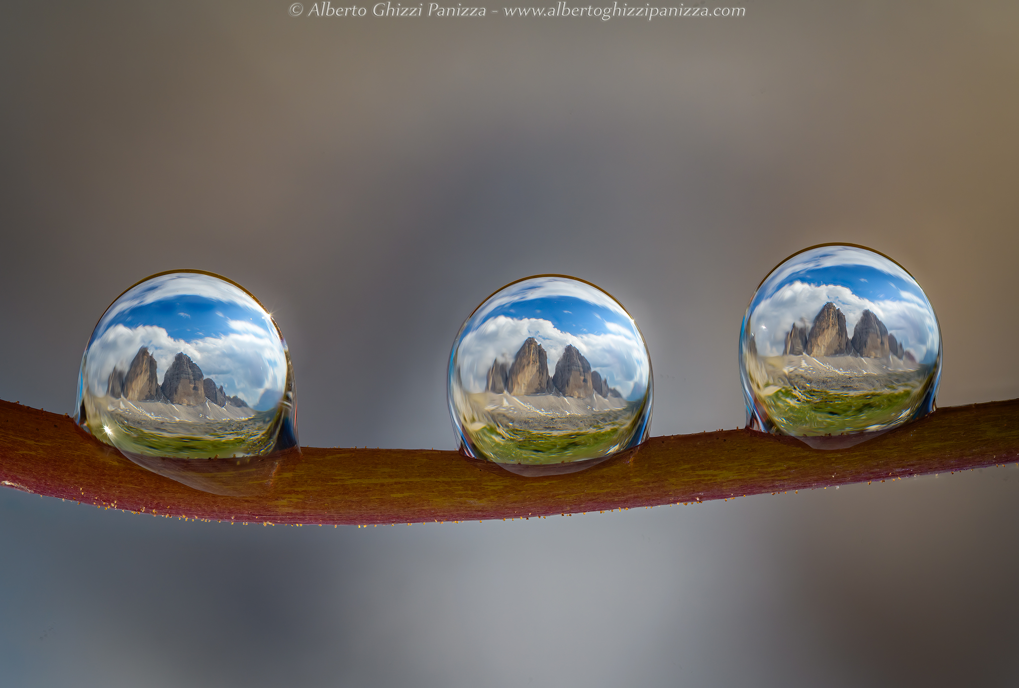 The Three Peaks of Lavaredo in three drops