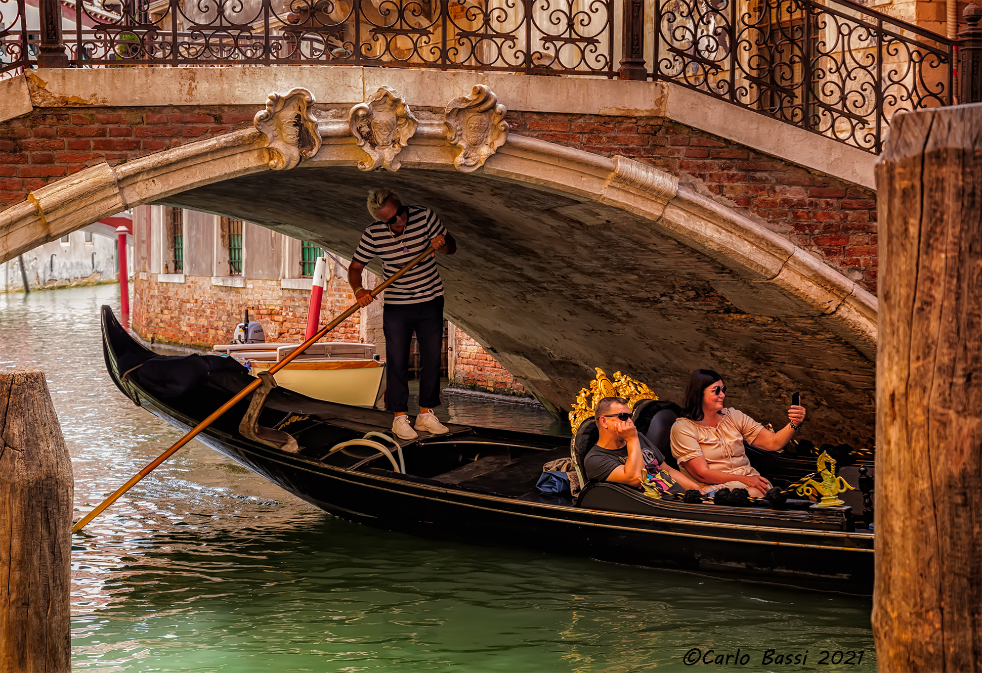 Un selfie a Venezia (incluso il gondoliere)