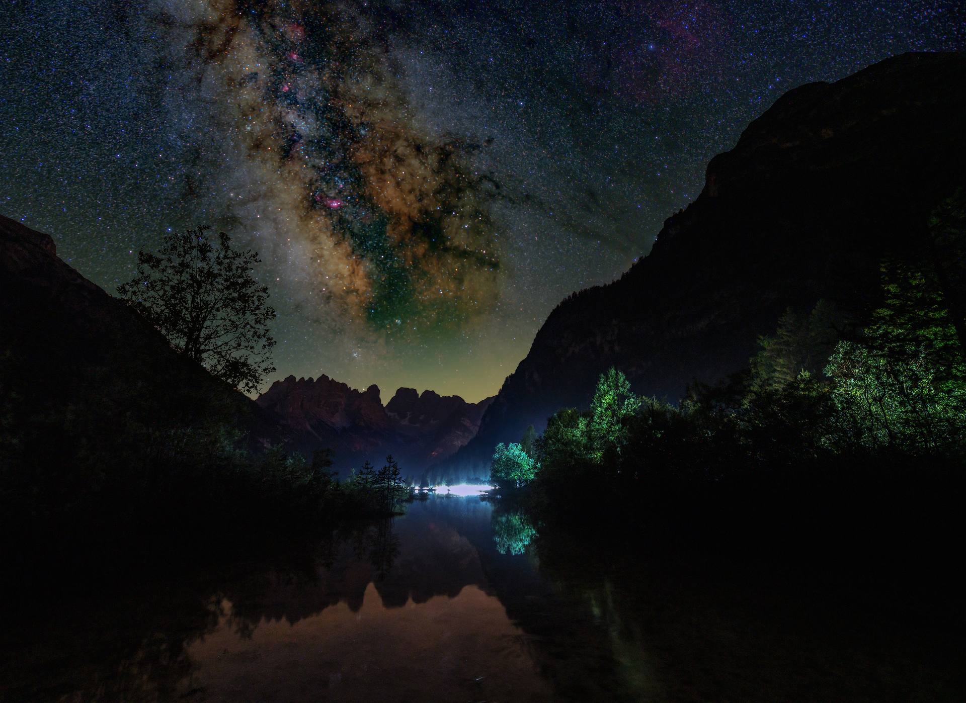 Via Lattea dal Lago di Landro