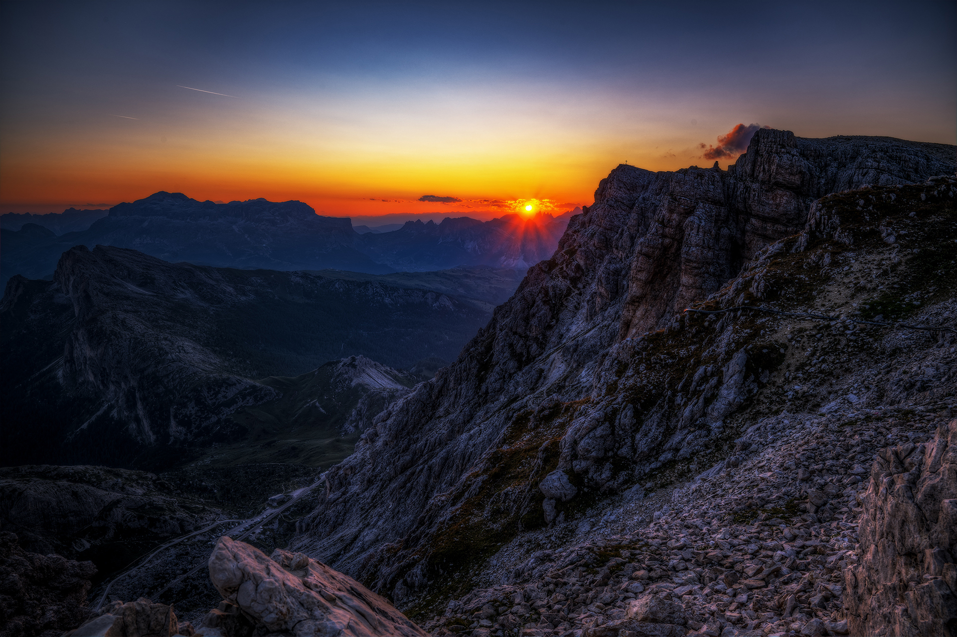 Tramonto sul Lagazuoi