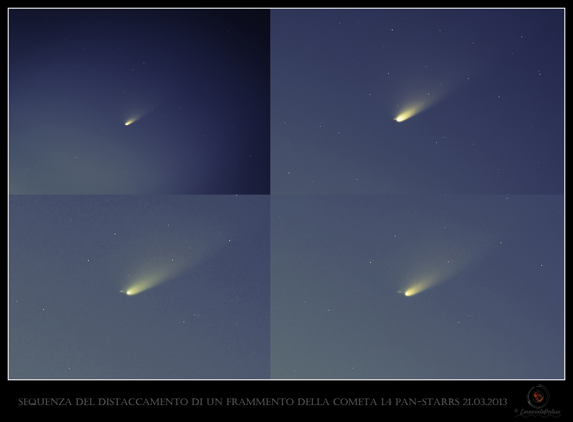 Distaccamento di un frammento dalla Cometa L4 Panstarrs