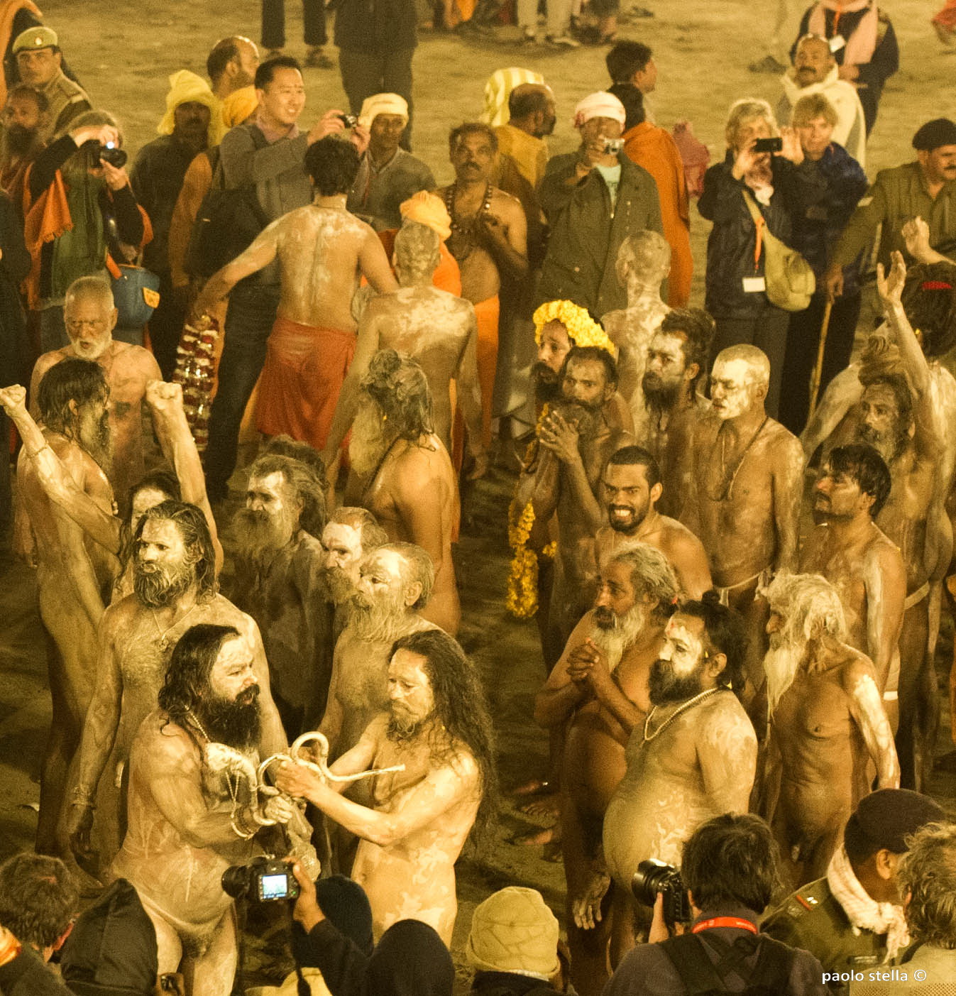 Sadhus after the ritual bath