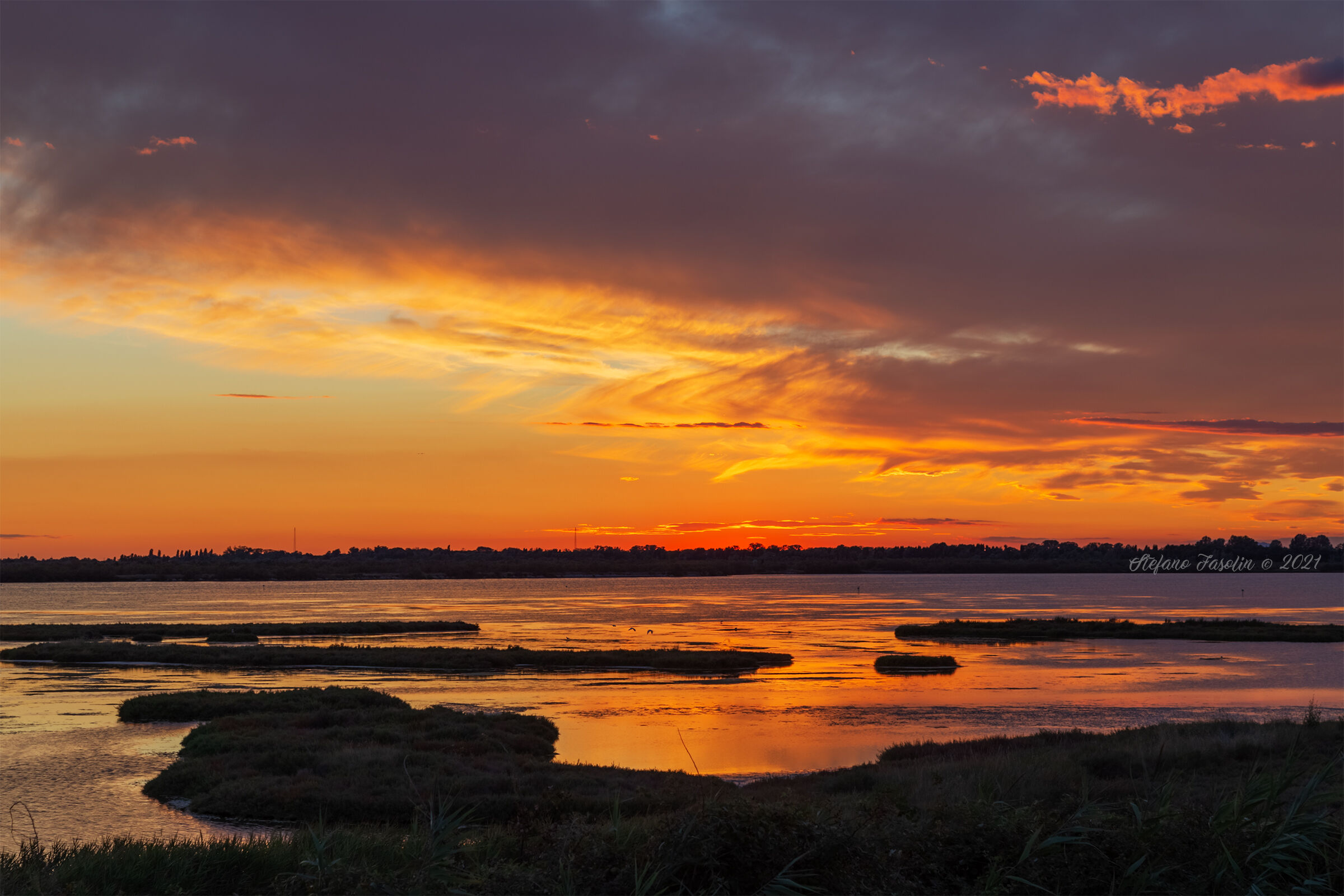 Tramonto in valle Cannella - Rosolina
