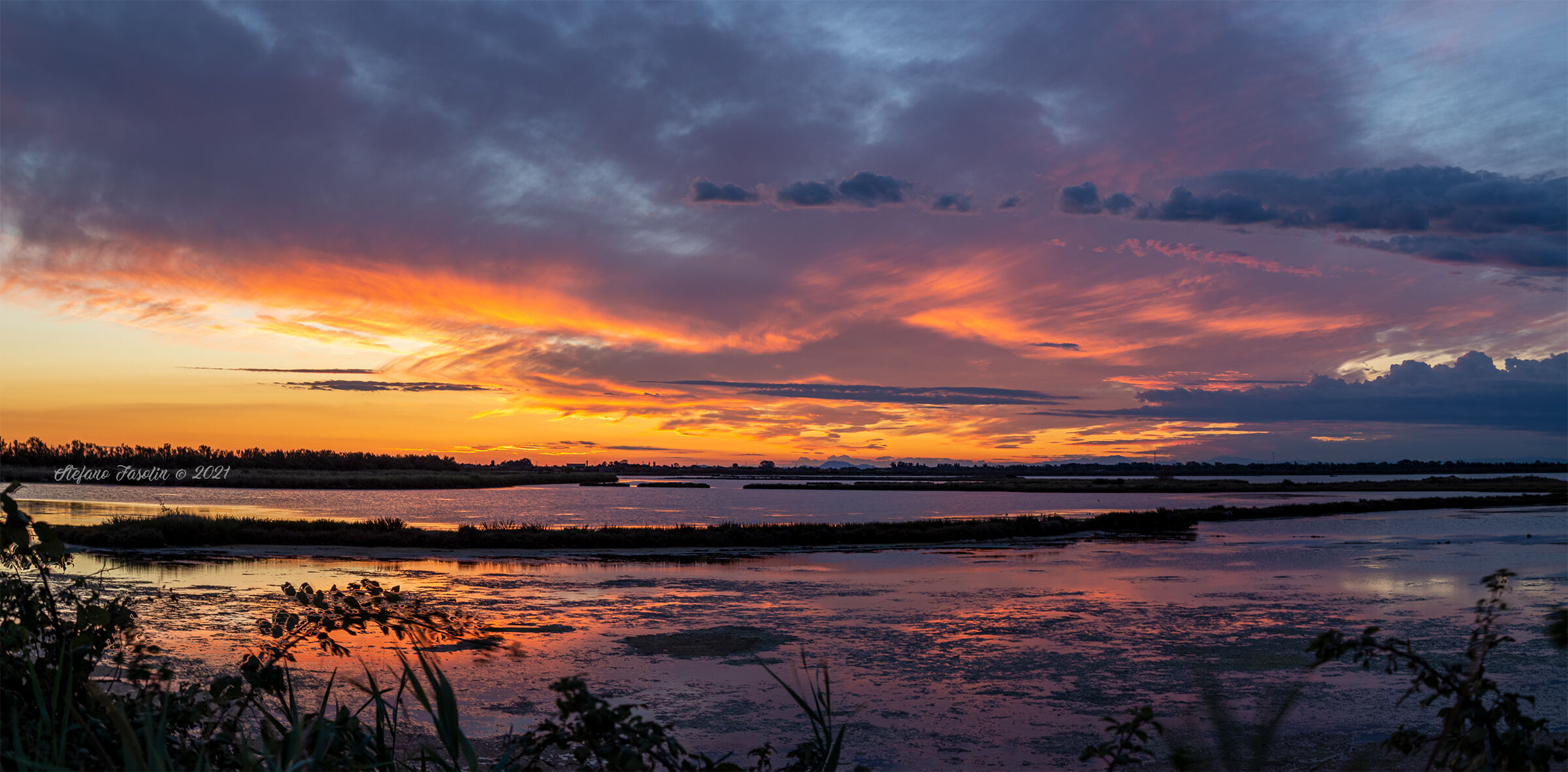 Tramonto in valle Spolverina - Rosolina