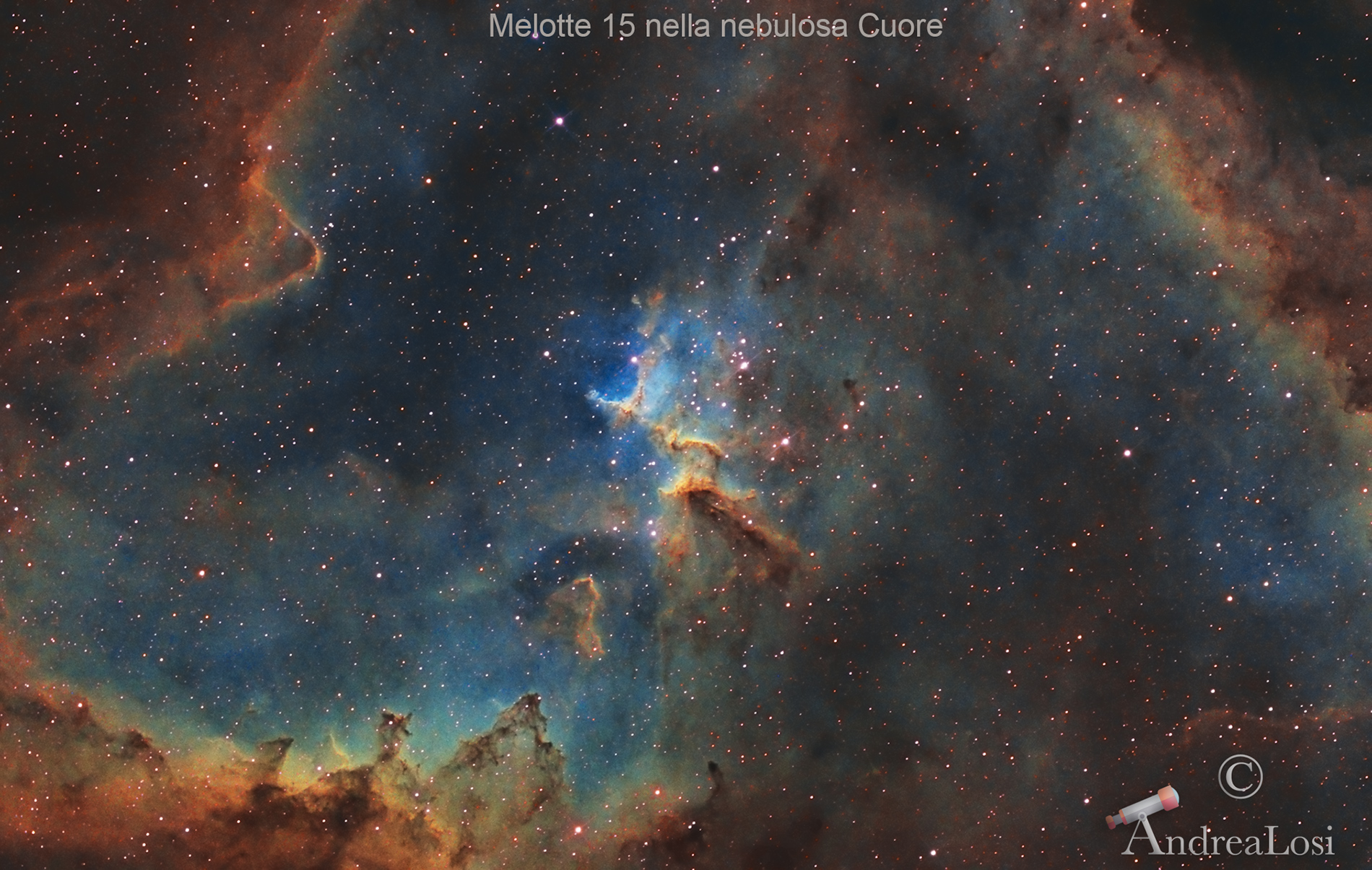 Melotte 15 nella nebulosa cuore
