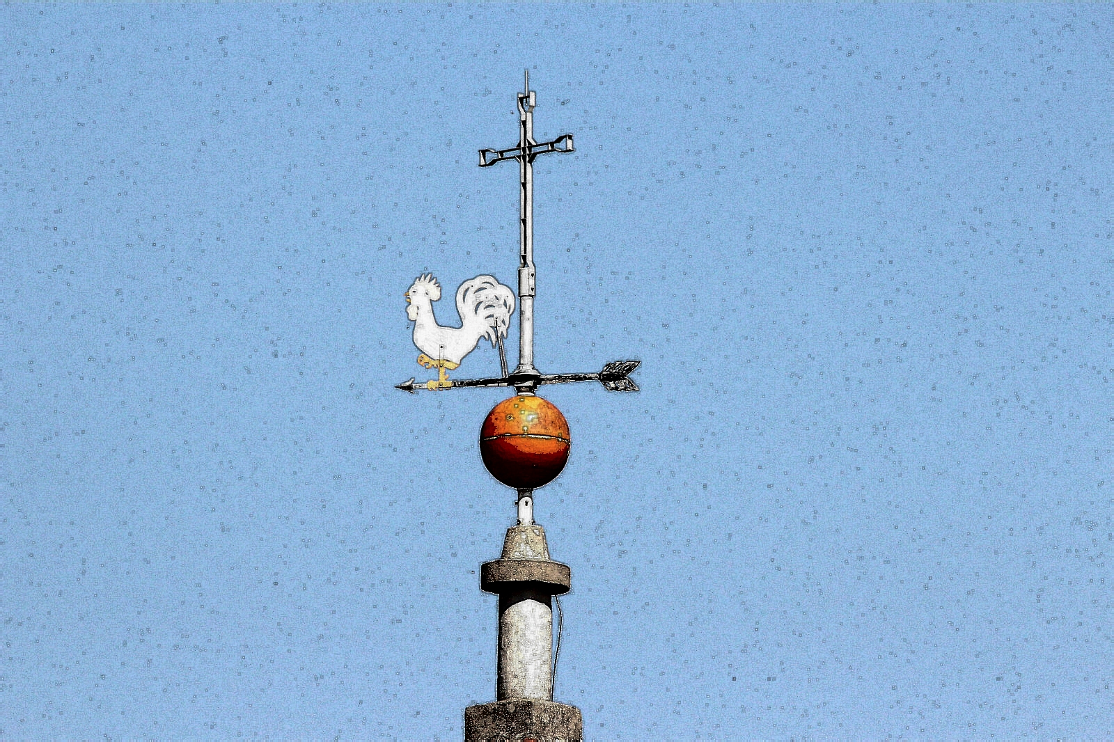 The cockerel on the bell tower