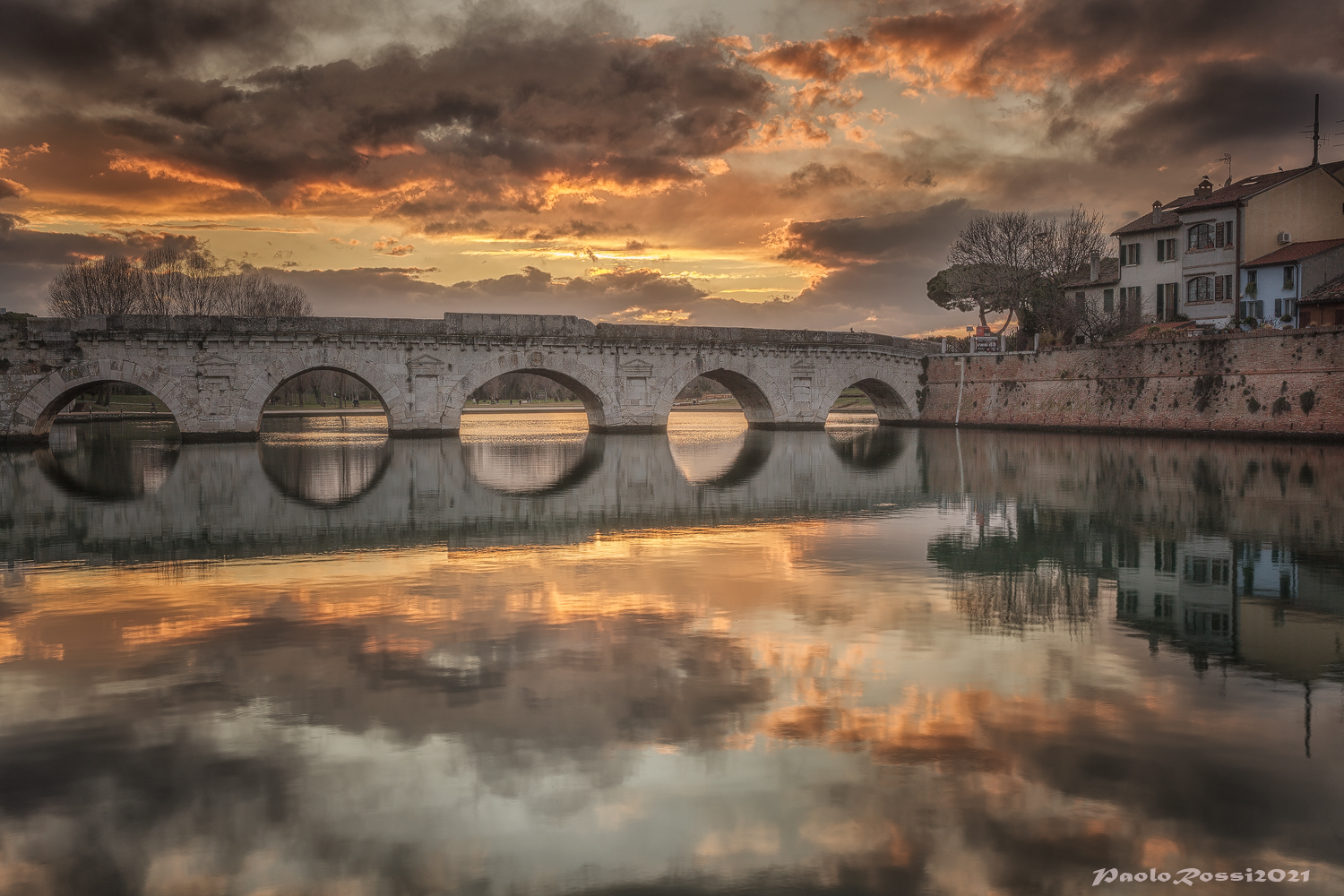 Tramonto al ponte di Tiberio...