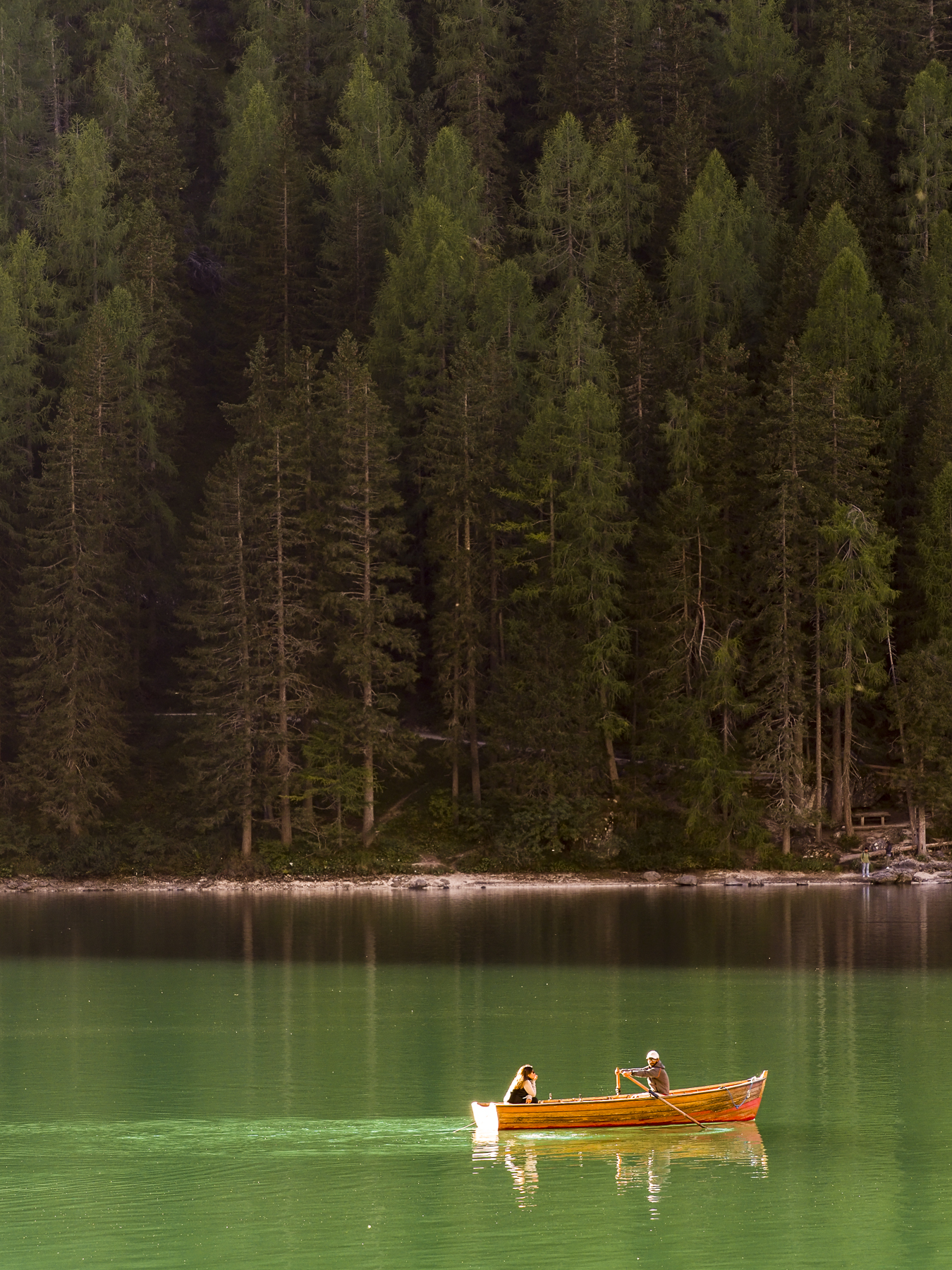 Rowing on Lake Braies
