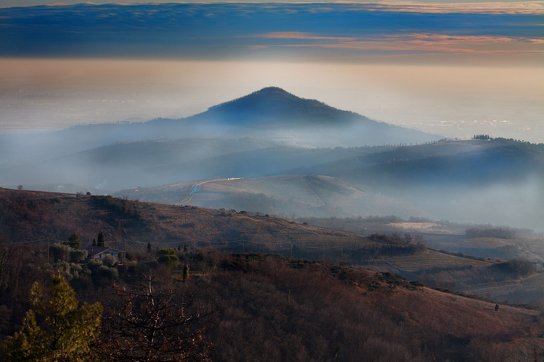 Sunset over the Euganean Hills