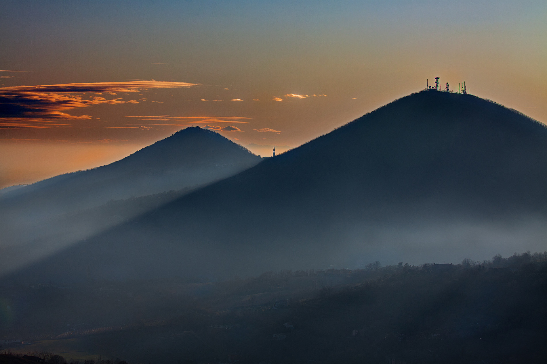 Sunset over the Euganean Hills