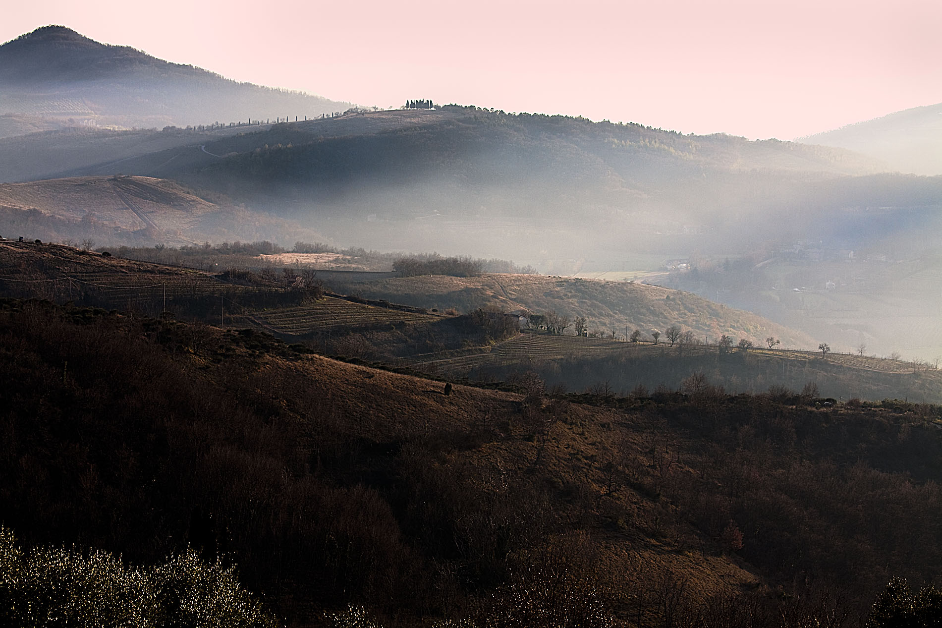 Sunset over the Euganean Hills