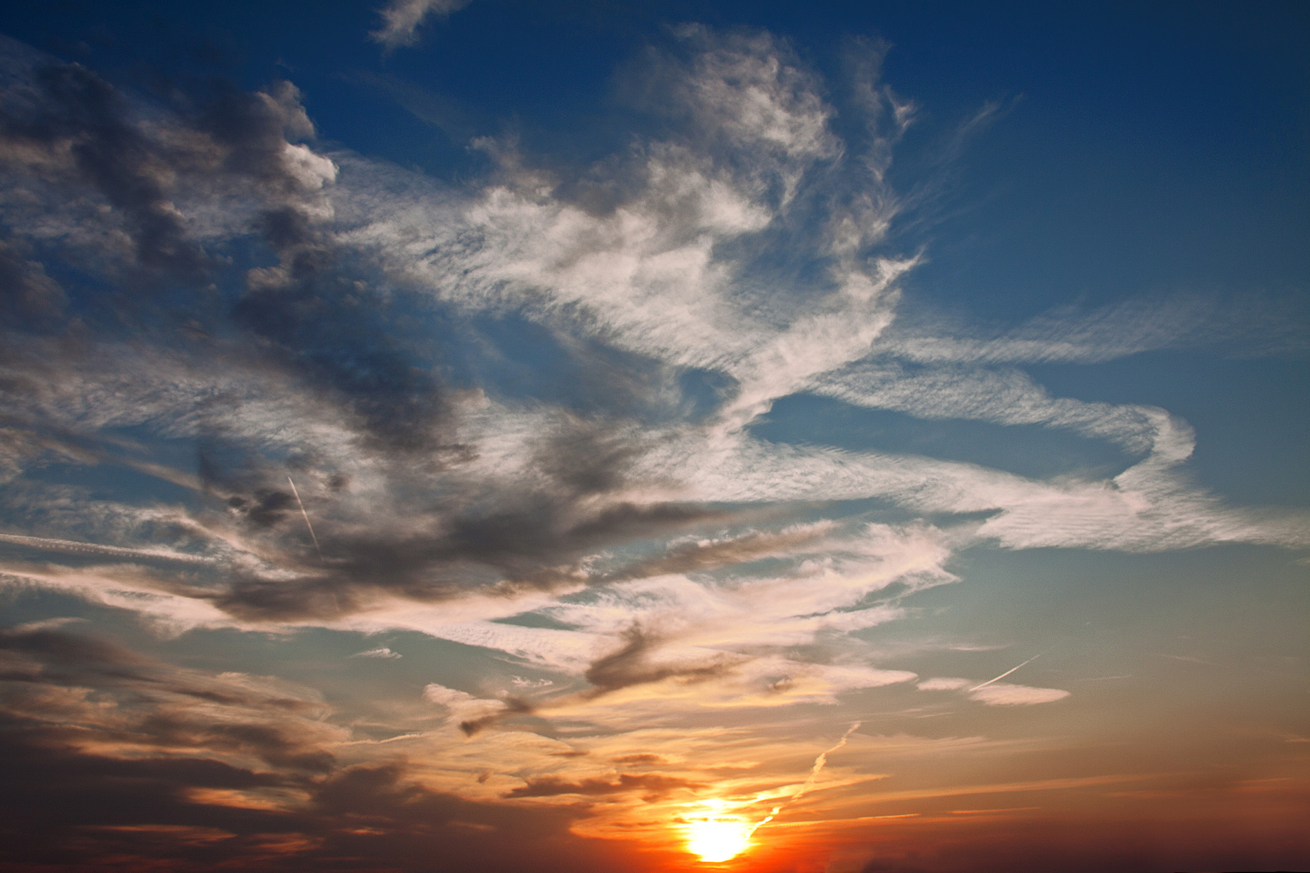 Sunset over the Euganean Hills