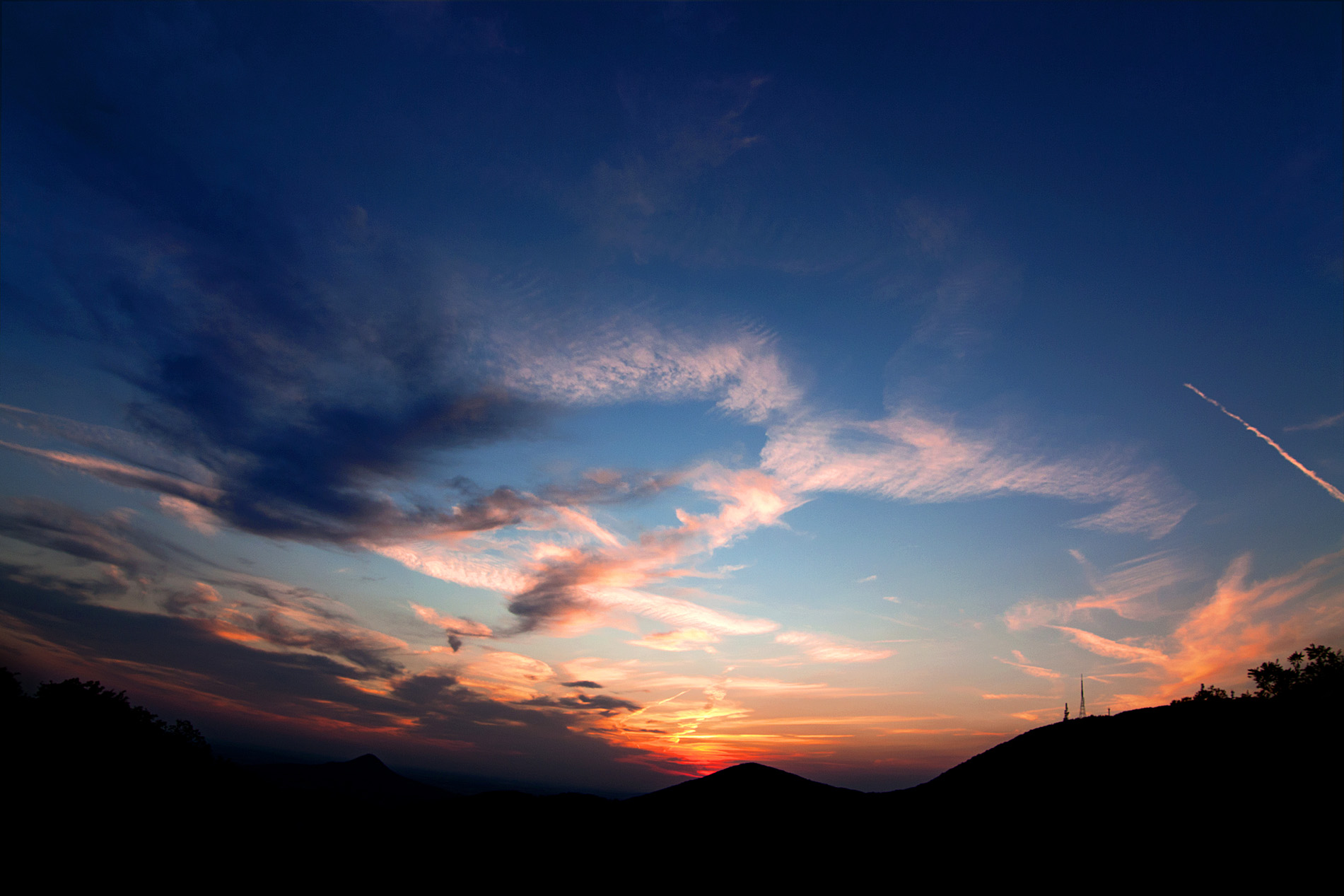 Sunset over the Euganean Hills