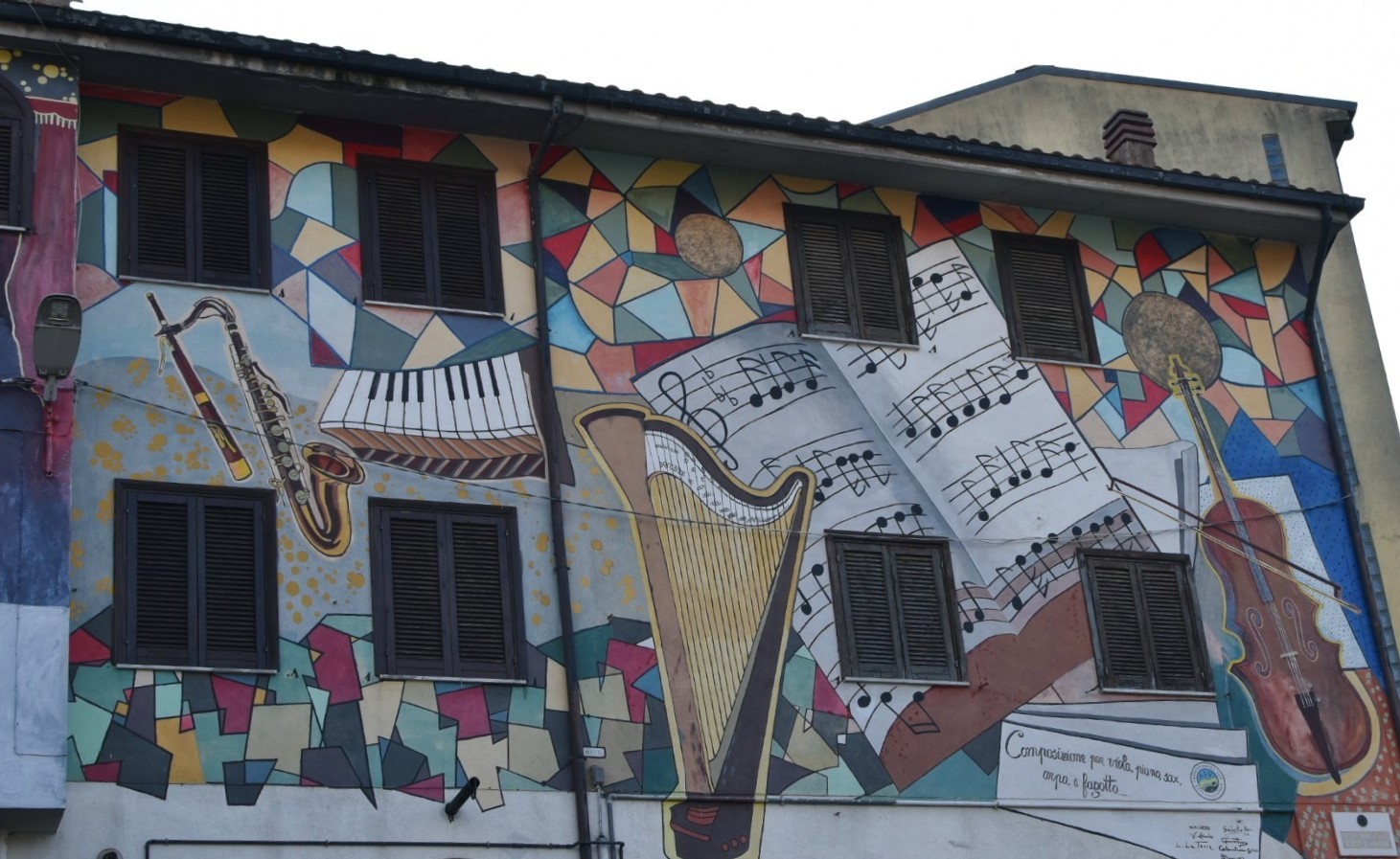 Composition for viola, bassoon, piano, harp and sax