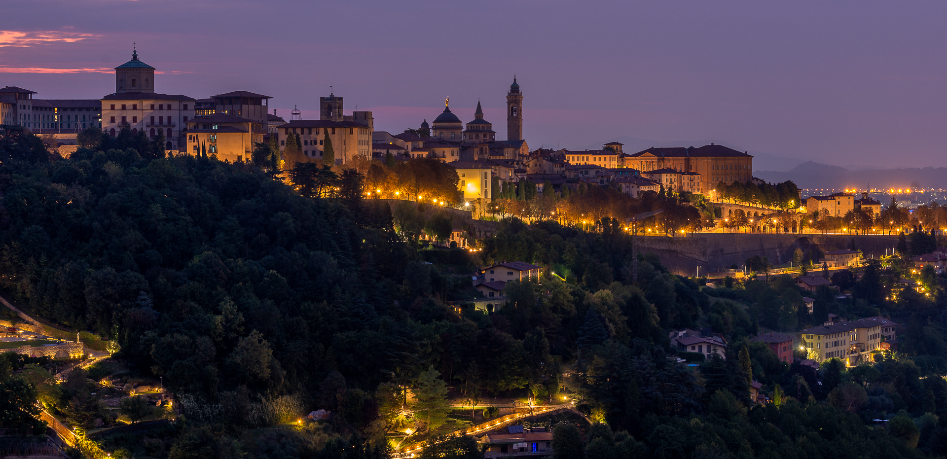 Bergamo, Città Alta all'alba