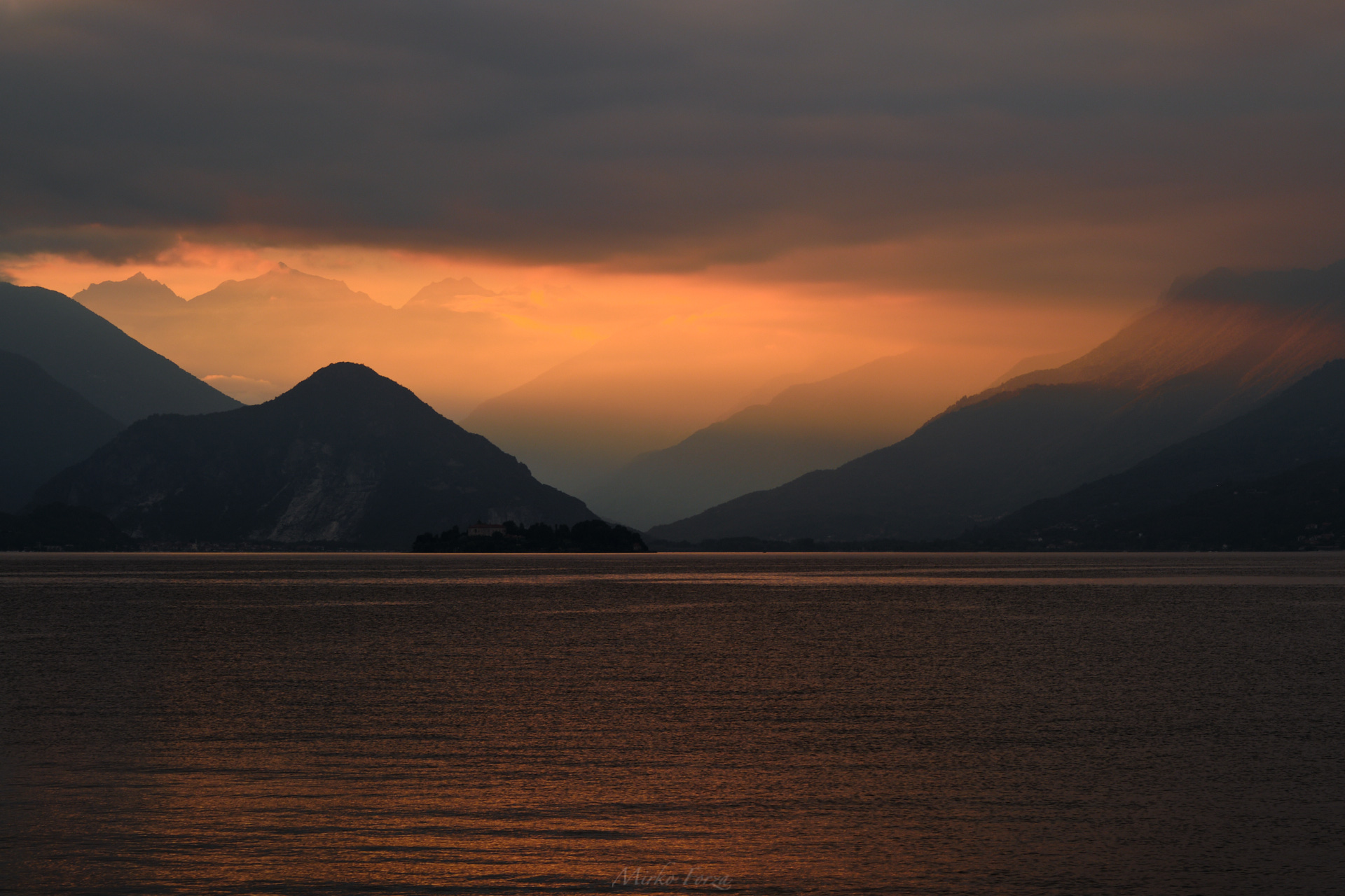 Sunset on Lake Maggiore.