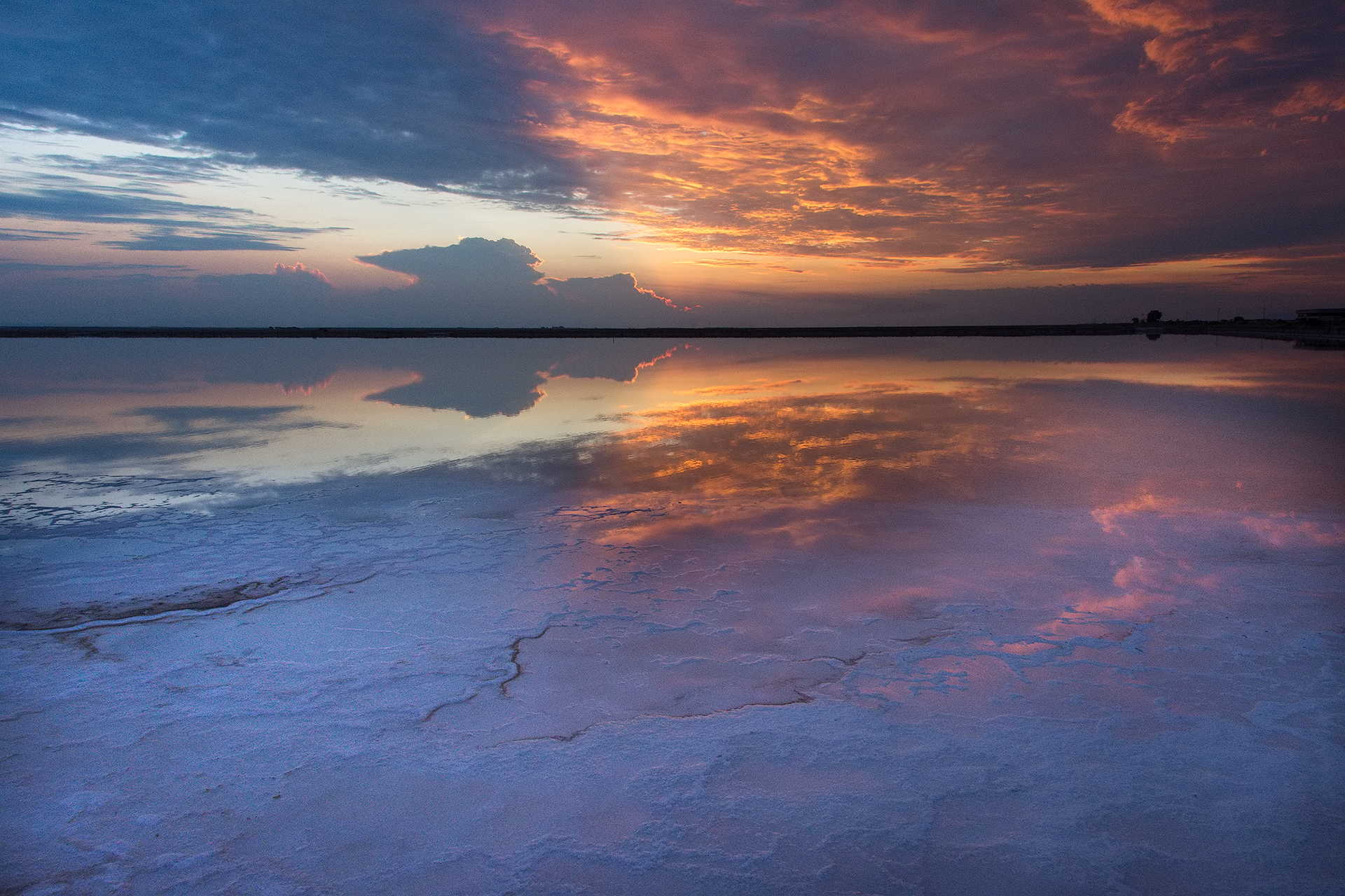 Sunset on the salt pan 2