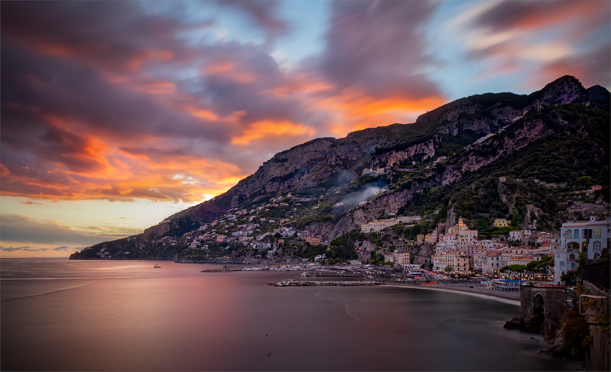 Under the sunset of Amalfi