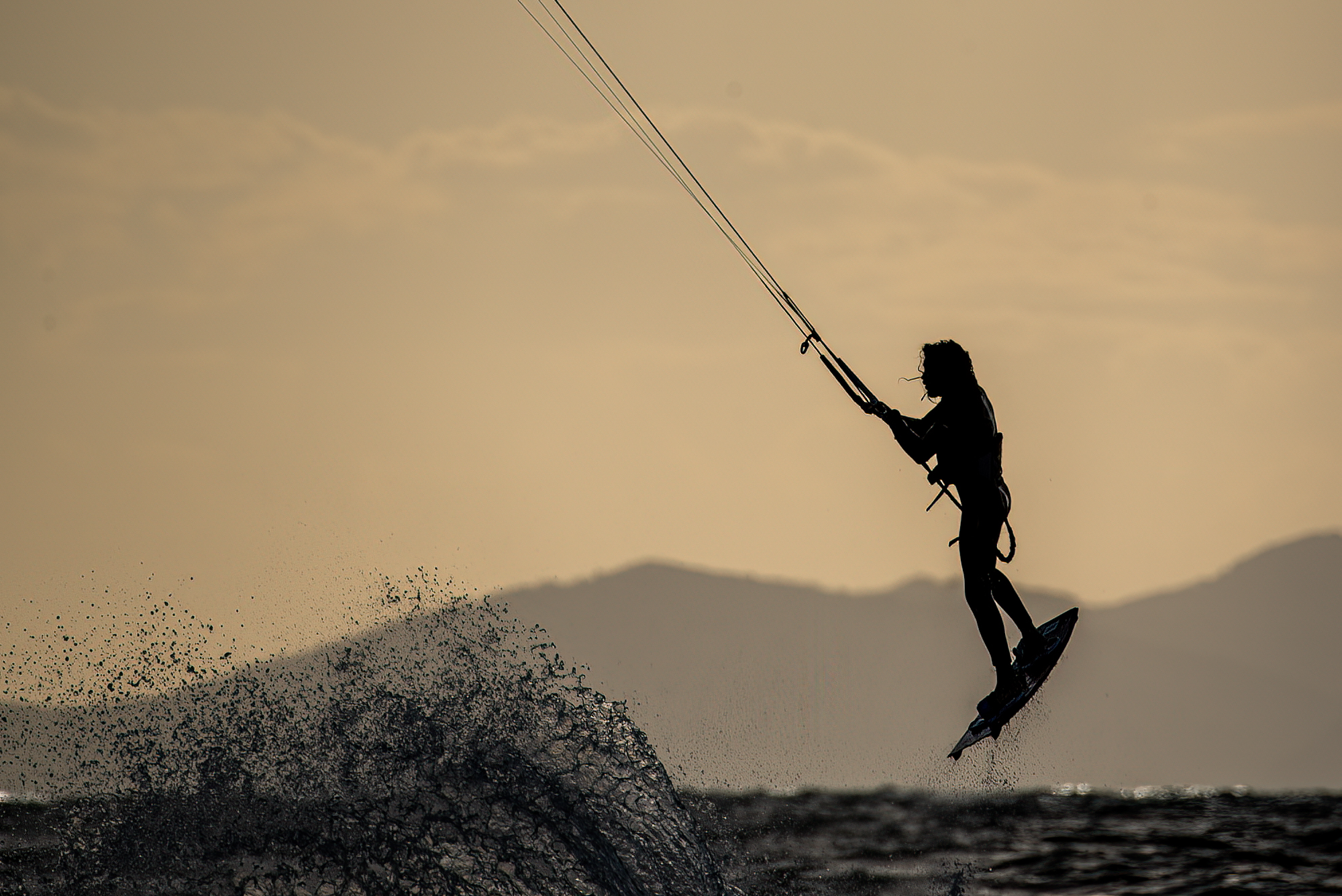 Kite in the Gulf of Follonica.