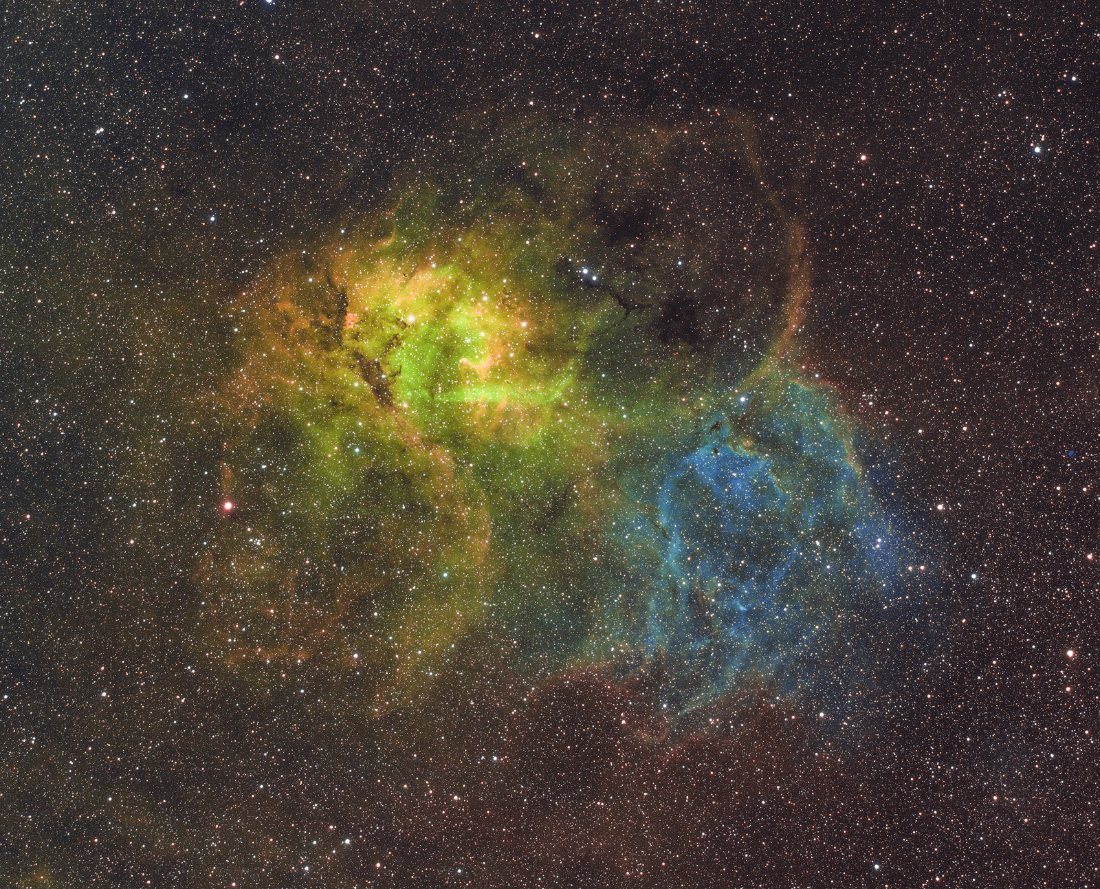 Lion Nebula in Hubble Palette