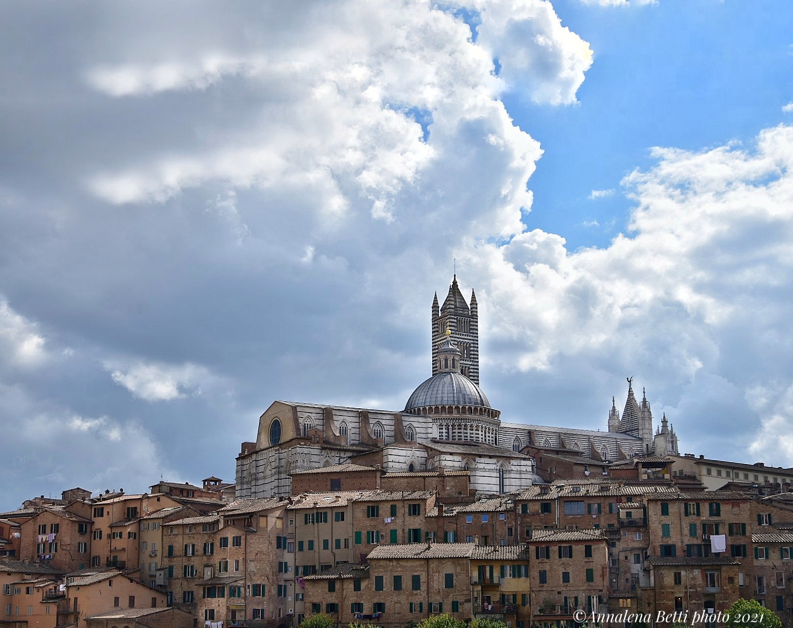 Panoramica su Siena con il Duomo