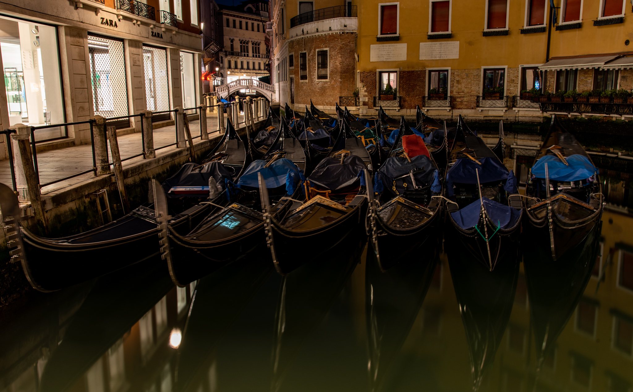 Venice gondolas at rest