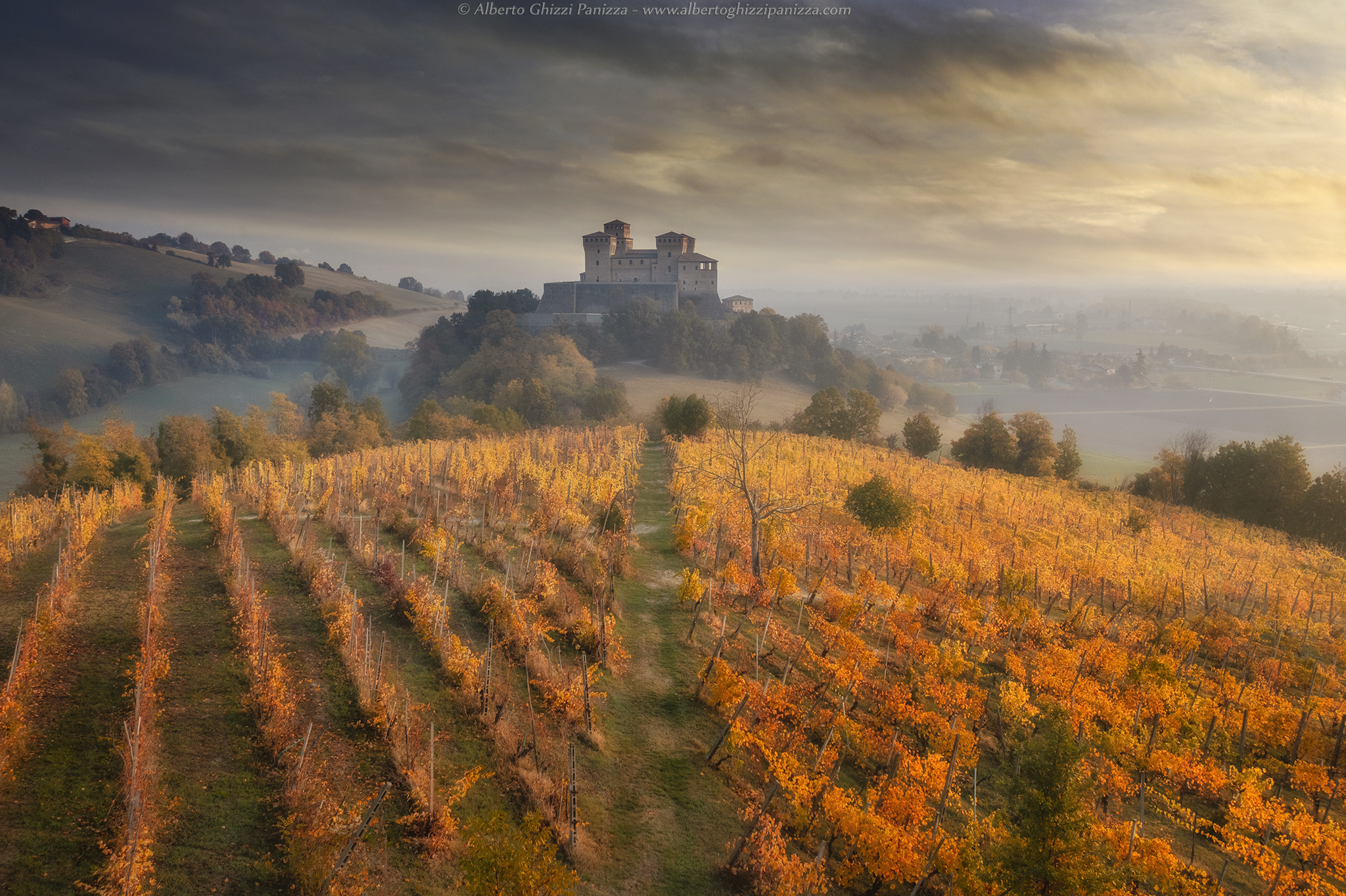 Autumn atmosphere at the Castle of Torrechiara