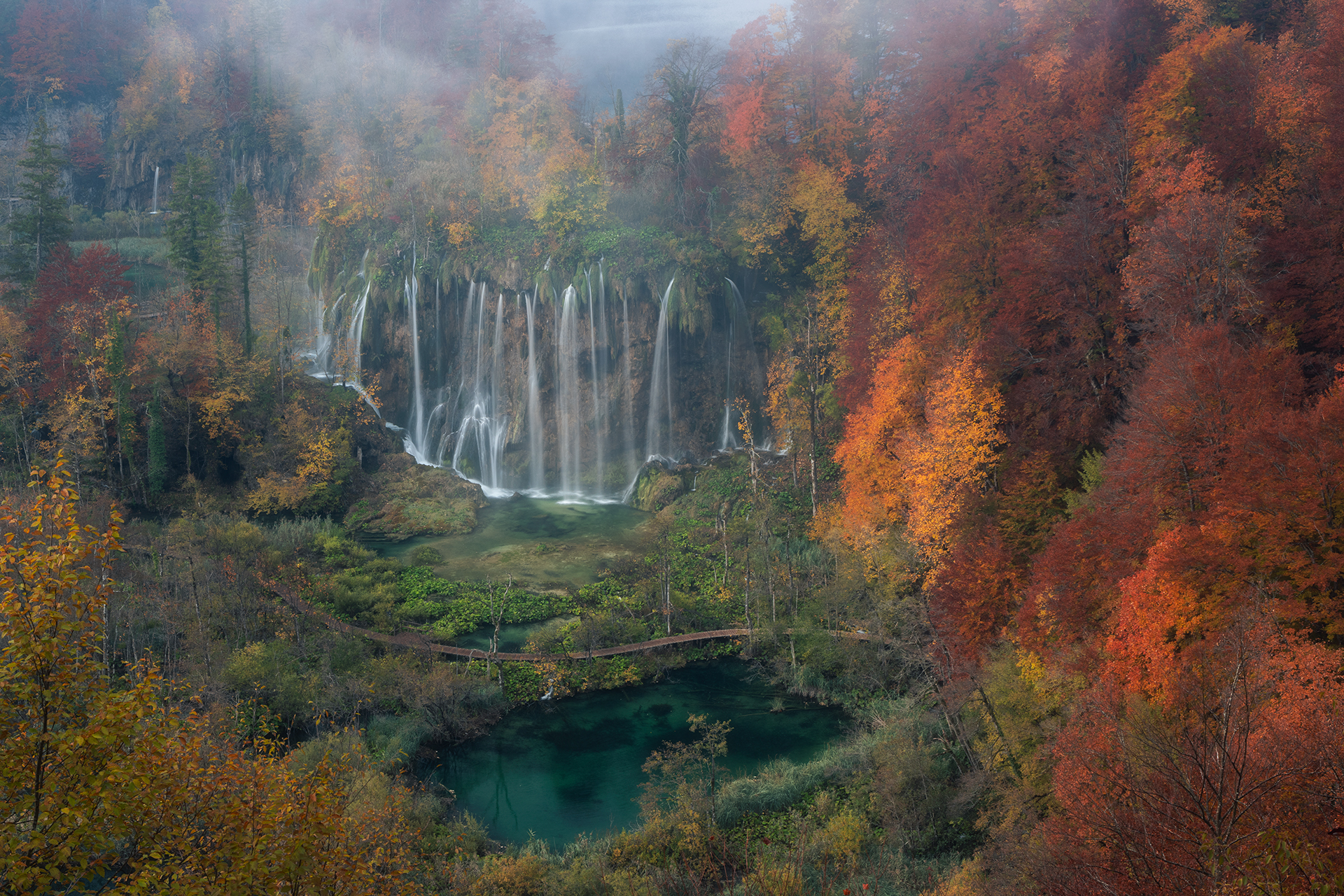 Veliki Prštavac con nebbia