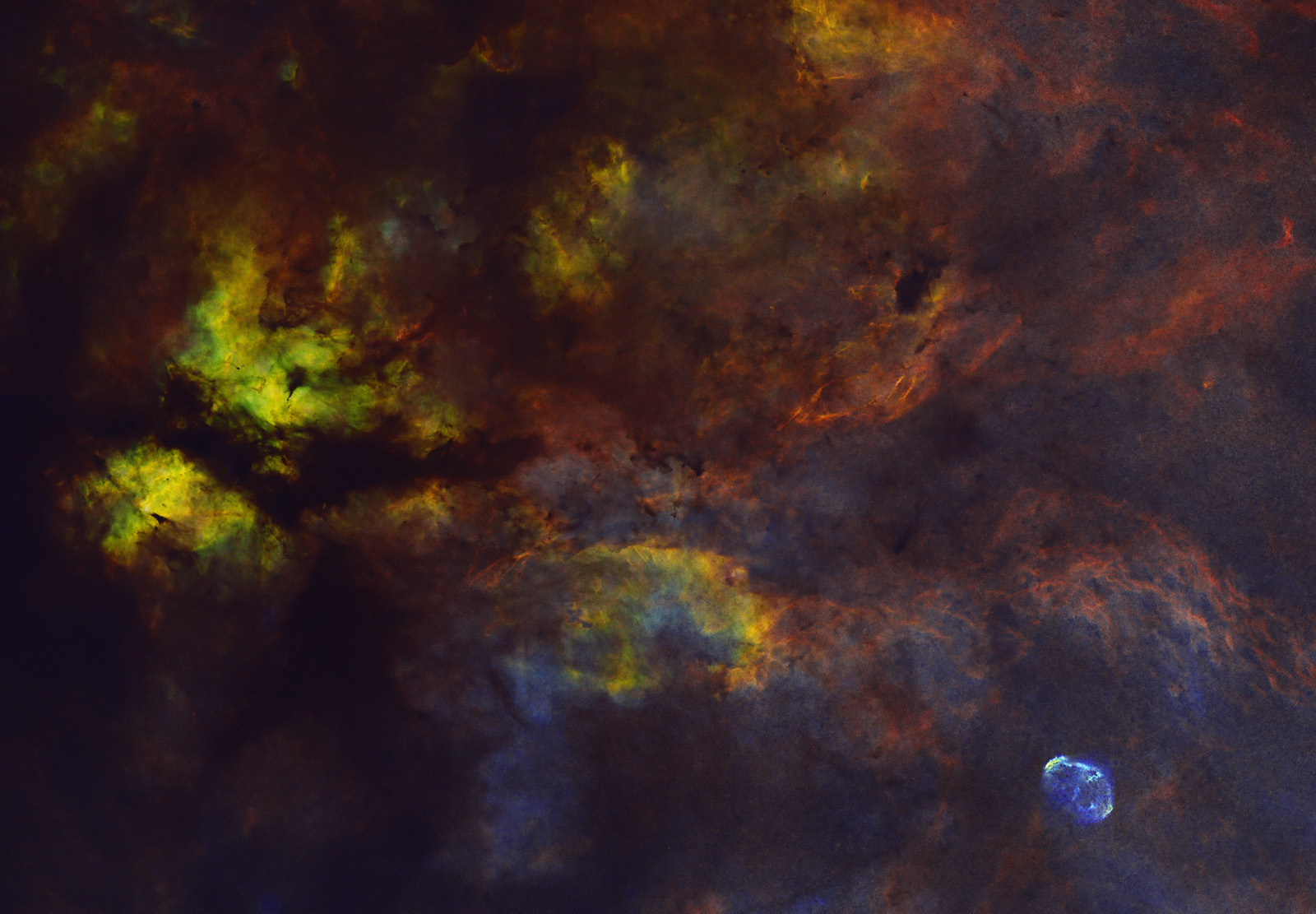 Gamma Cygni e Crescent Nebula