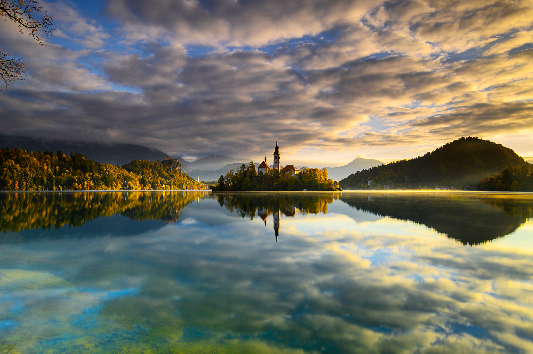 Sunrise at Lake Bled