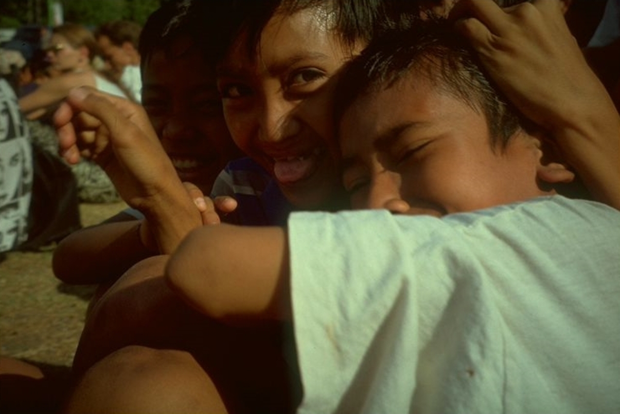 Children in Bali at a folk festival