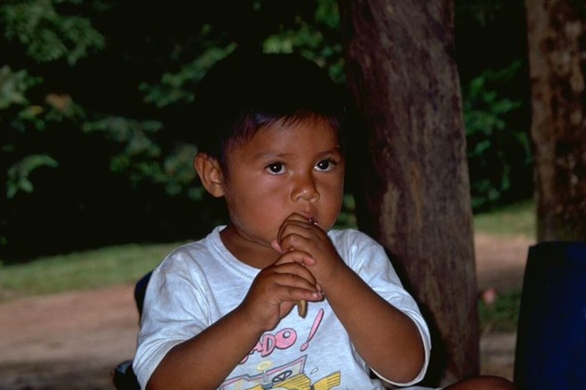 Child in Venezuelan village