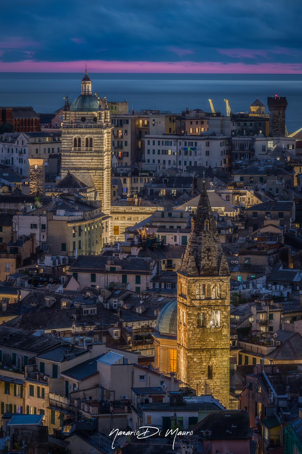 The rooftops of Genoa...
