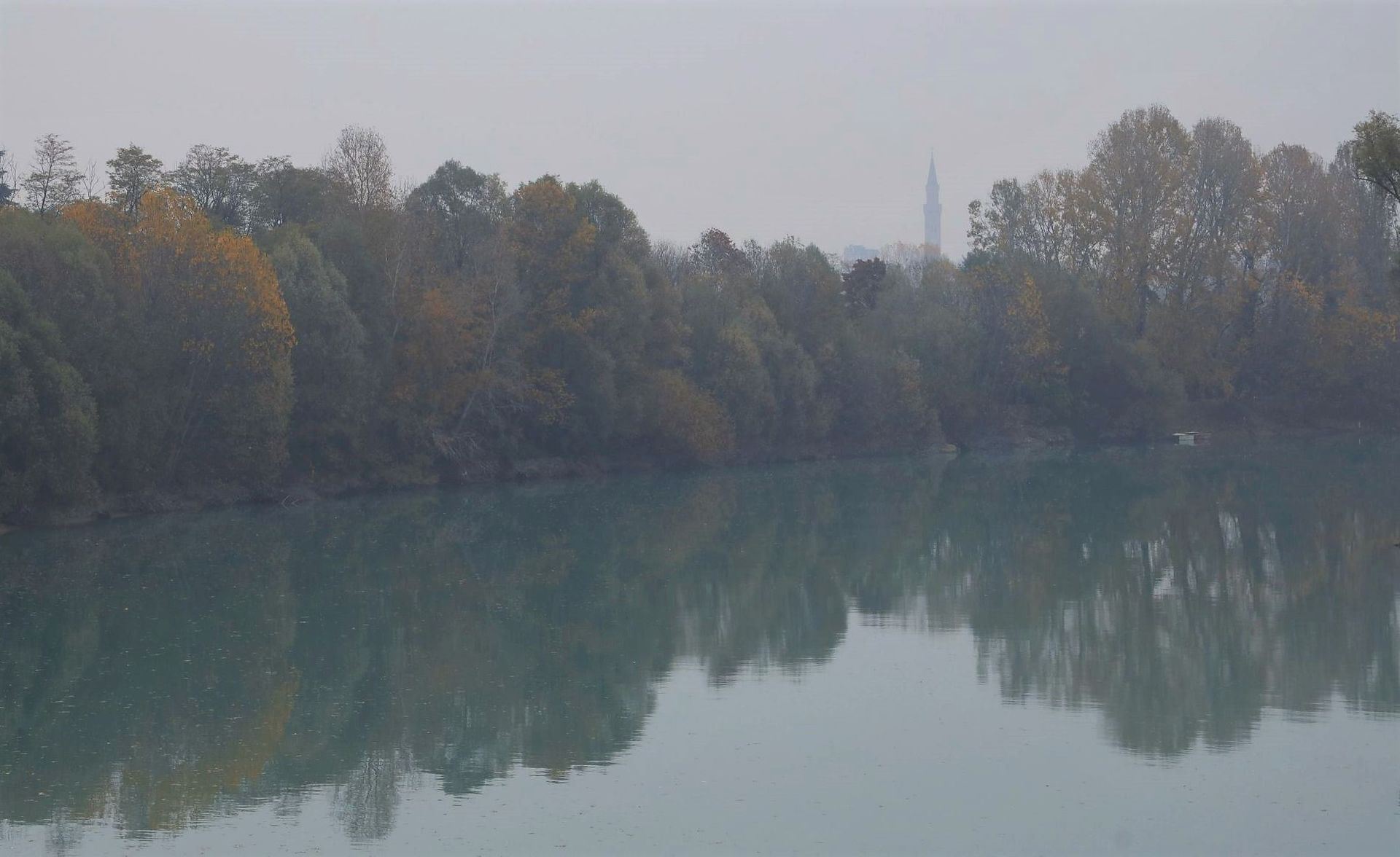 reflections and contours at dusk