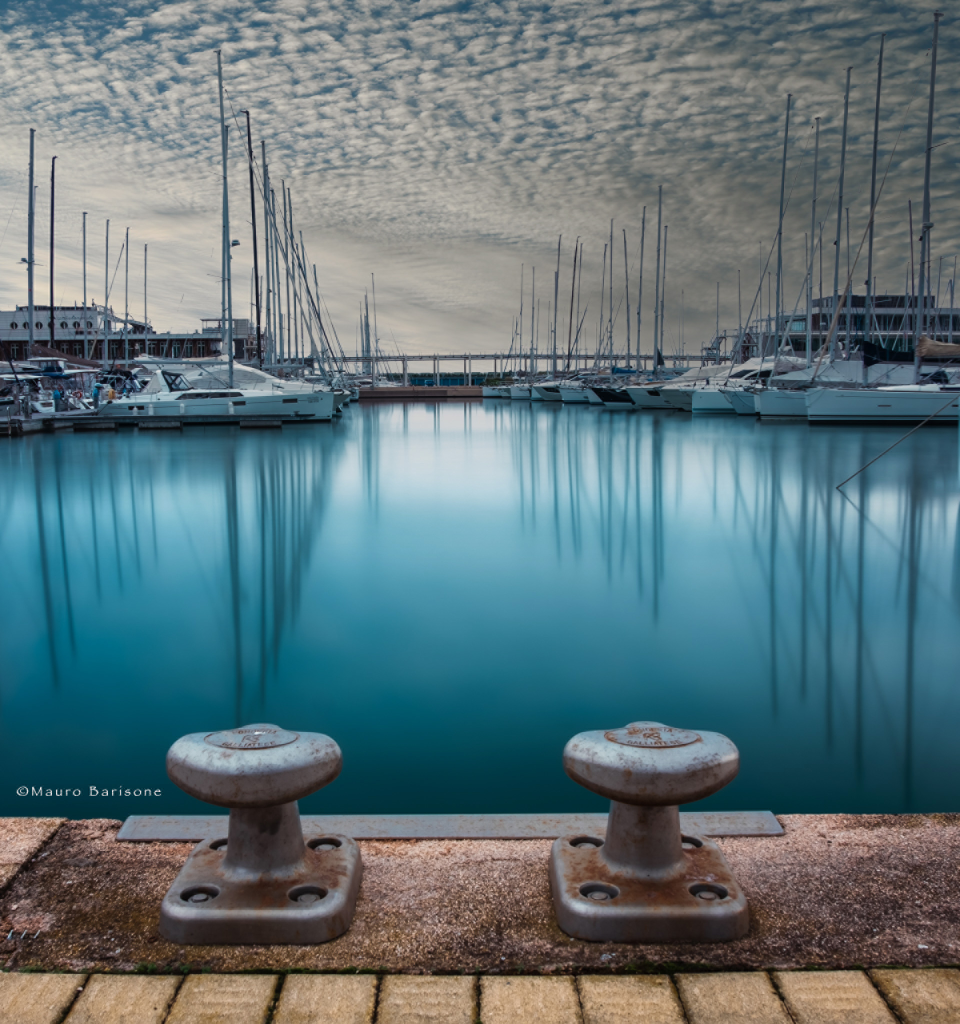 Moorings at the port of Loano