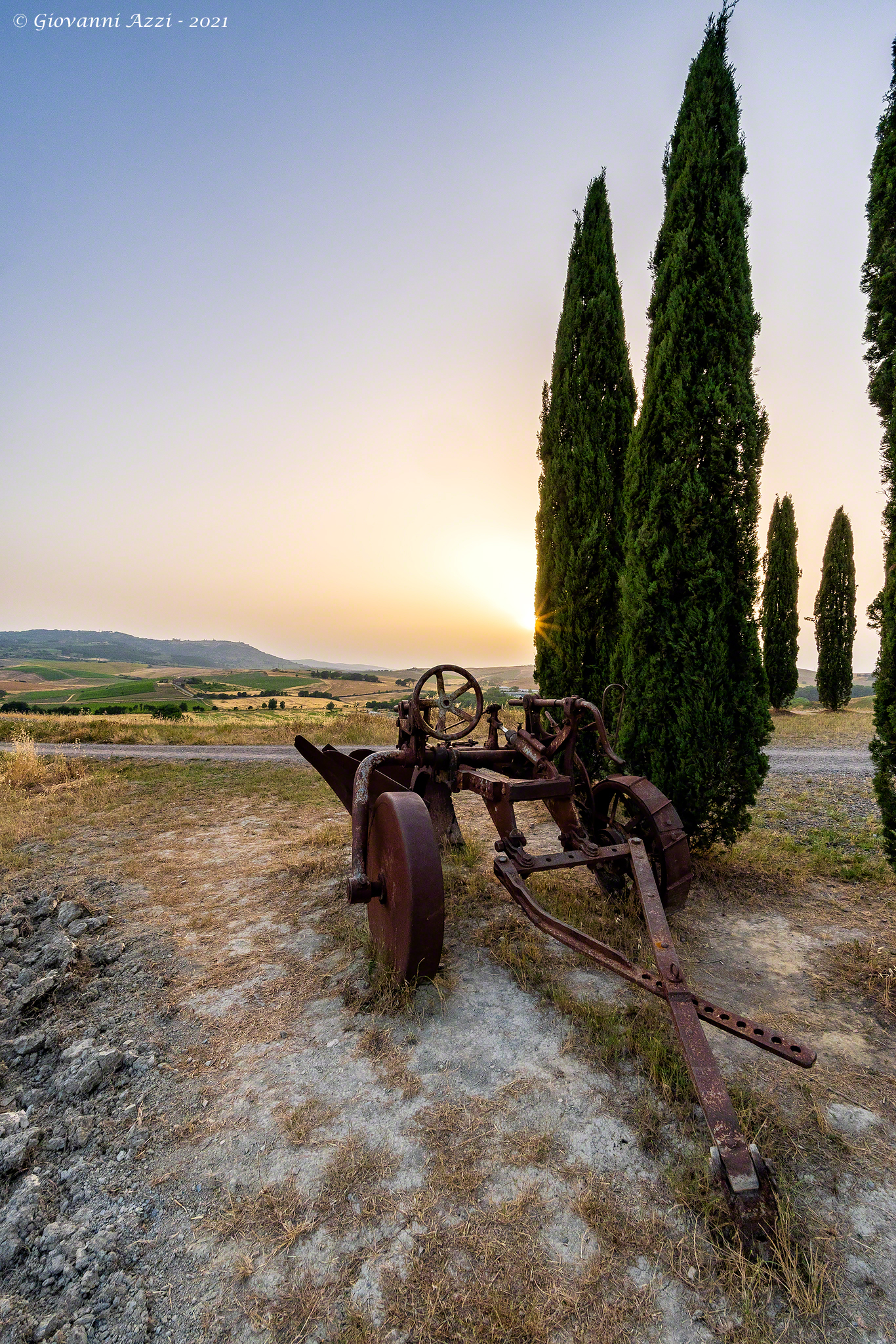 Sunset on the old plow