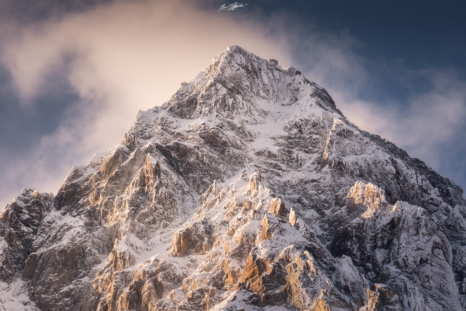 Primo piano di Sua Maestà il Monviso