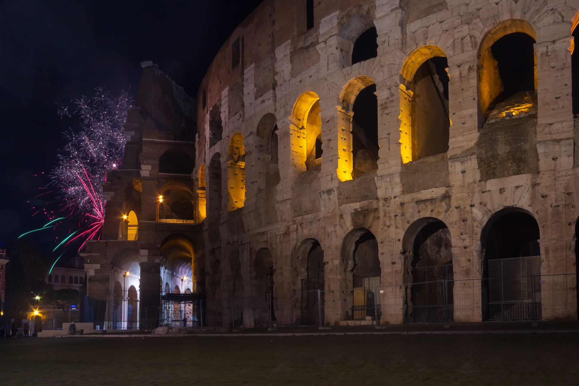 Fireworks at the Colosseum
