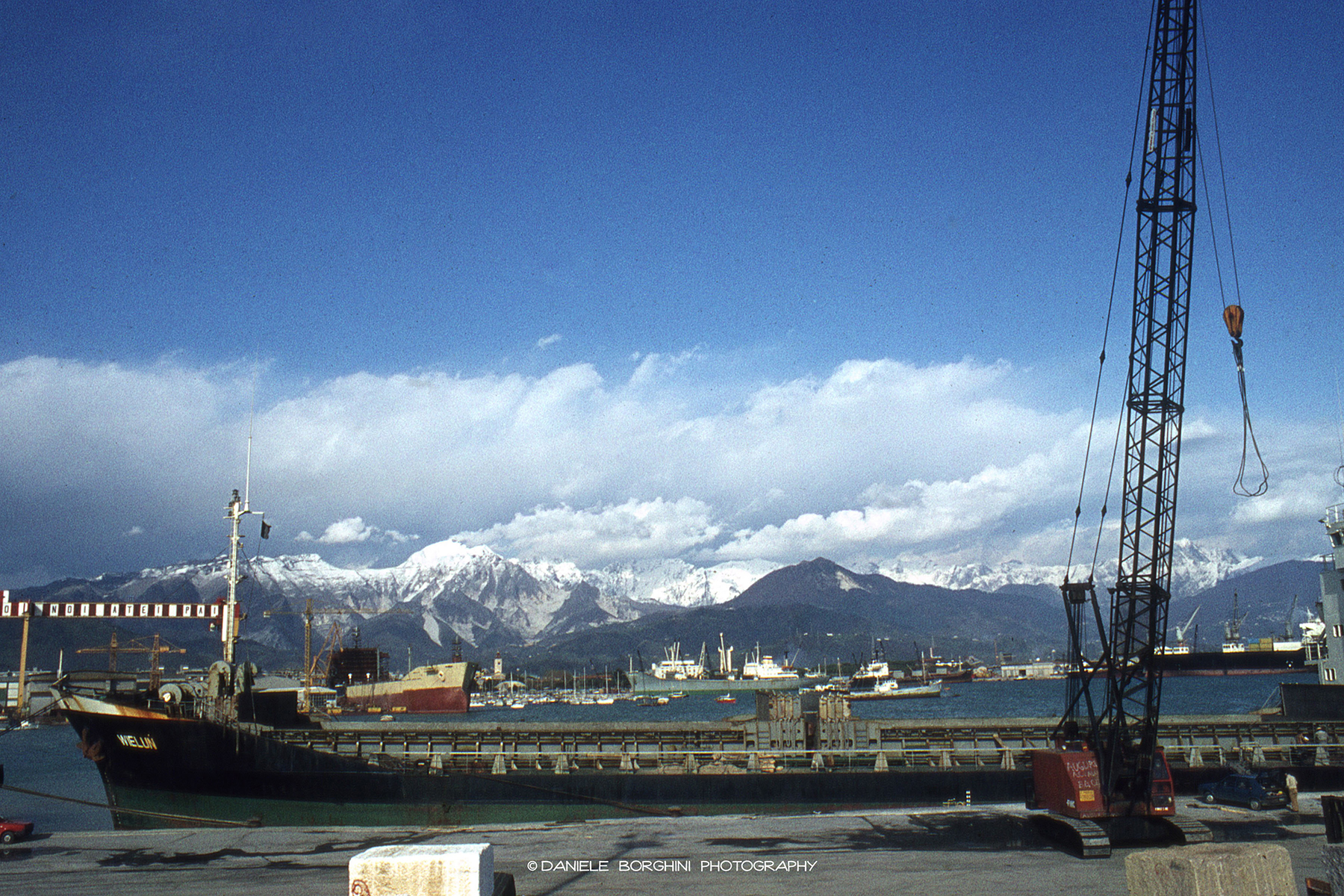 Il porto e le Apuane