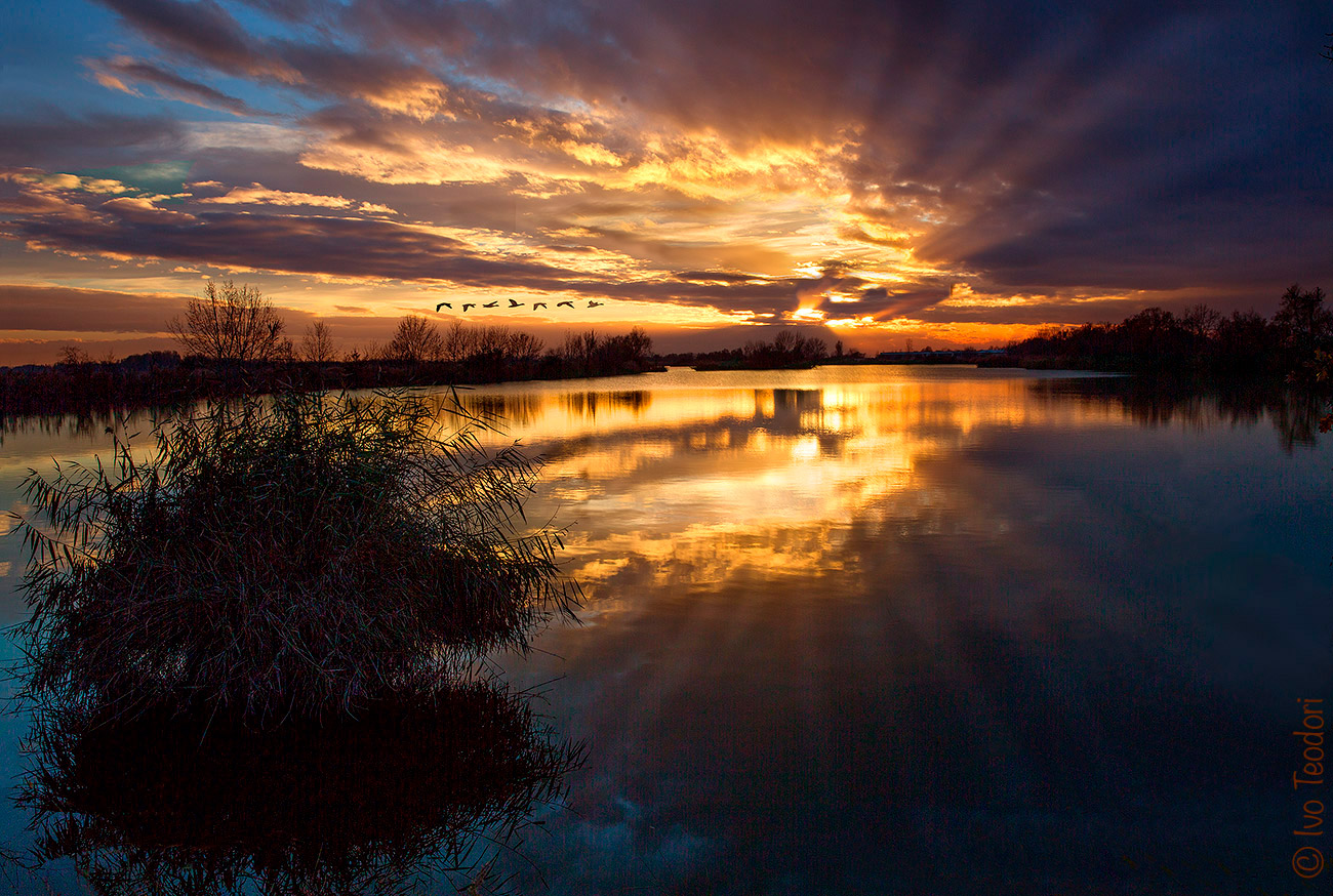 Sunset in the valley.